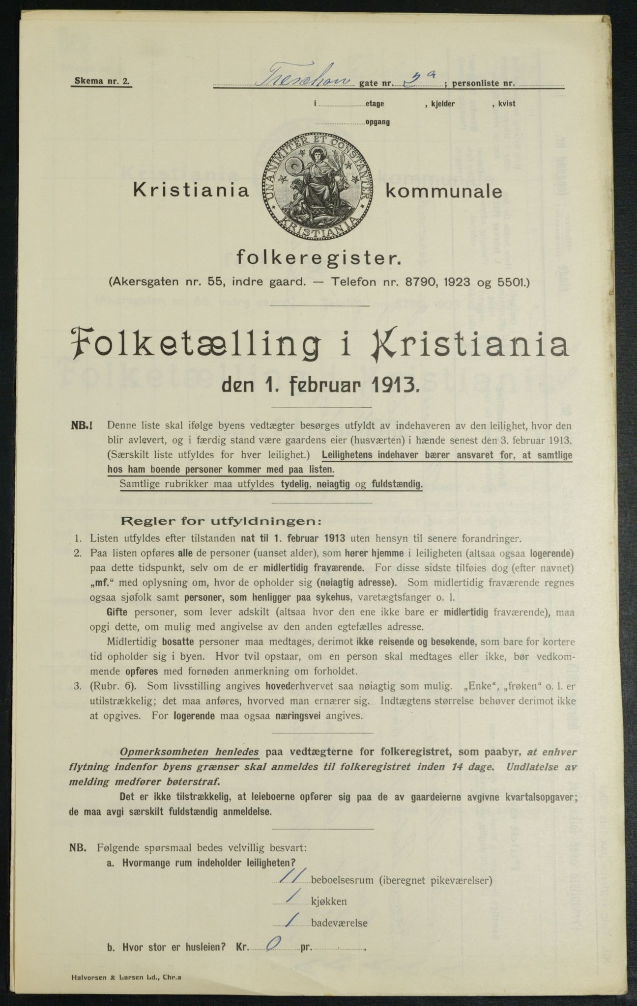 OBA, Municipal Census 1913 for Kristiania, 1913, p. 115521