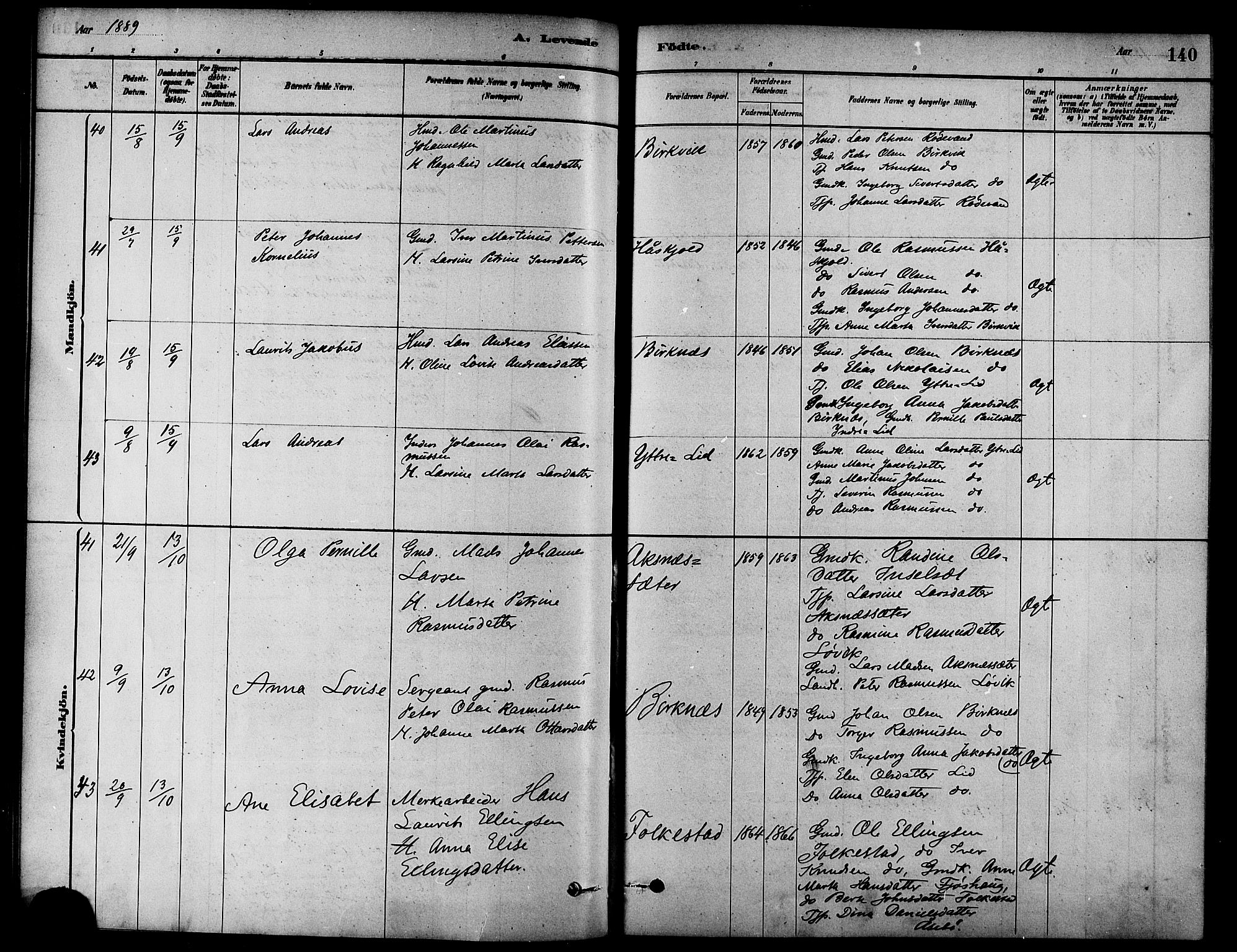 Ministerialprotokoller, klokkerbøker og fødselsregistre - Møre og Romsdal, AV/SAT-A-1454/511/L0141: Parish register (official) no. 511A08, 1878-1890, p. 140