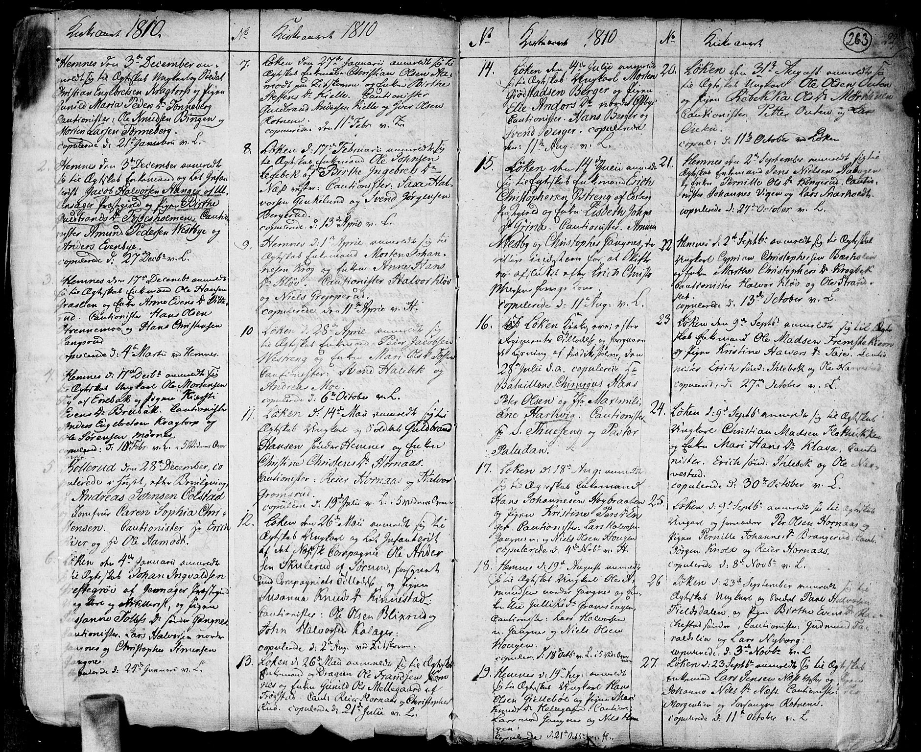 Høland prestekontor Kirkebøker, SAO/A-10346a/F/Fa/L0006: Parish register (official) no. I 6, 1794-1814, p. 263