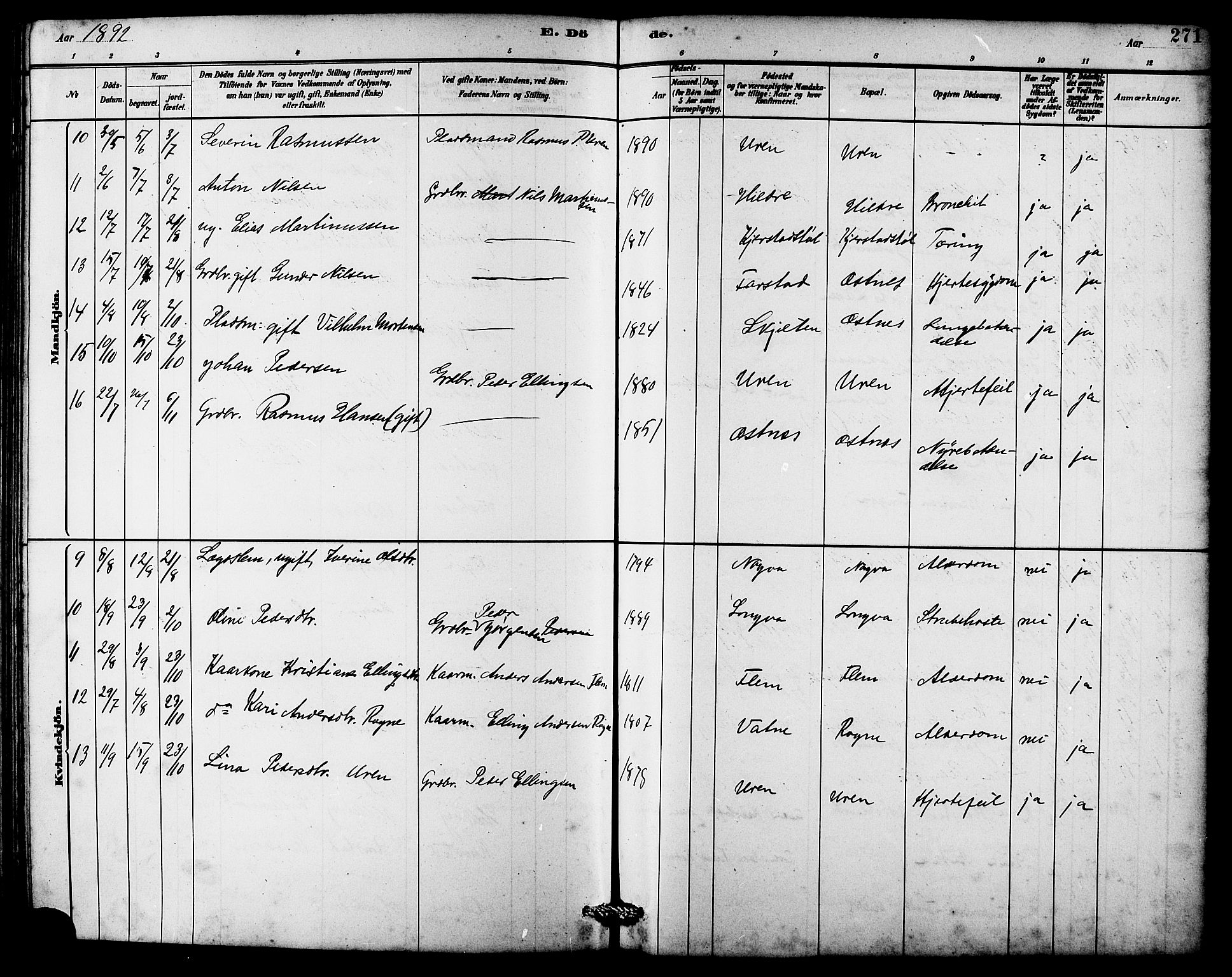 Ministerialprotokoller, klokkerbøker og fødselsregistre - Møre og Romsdal, AV/SAT-A-1454/536/L0510: Parish register (copy) no. 536C05, 1881-1898, p. 271