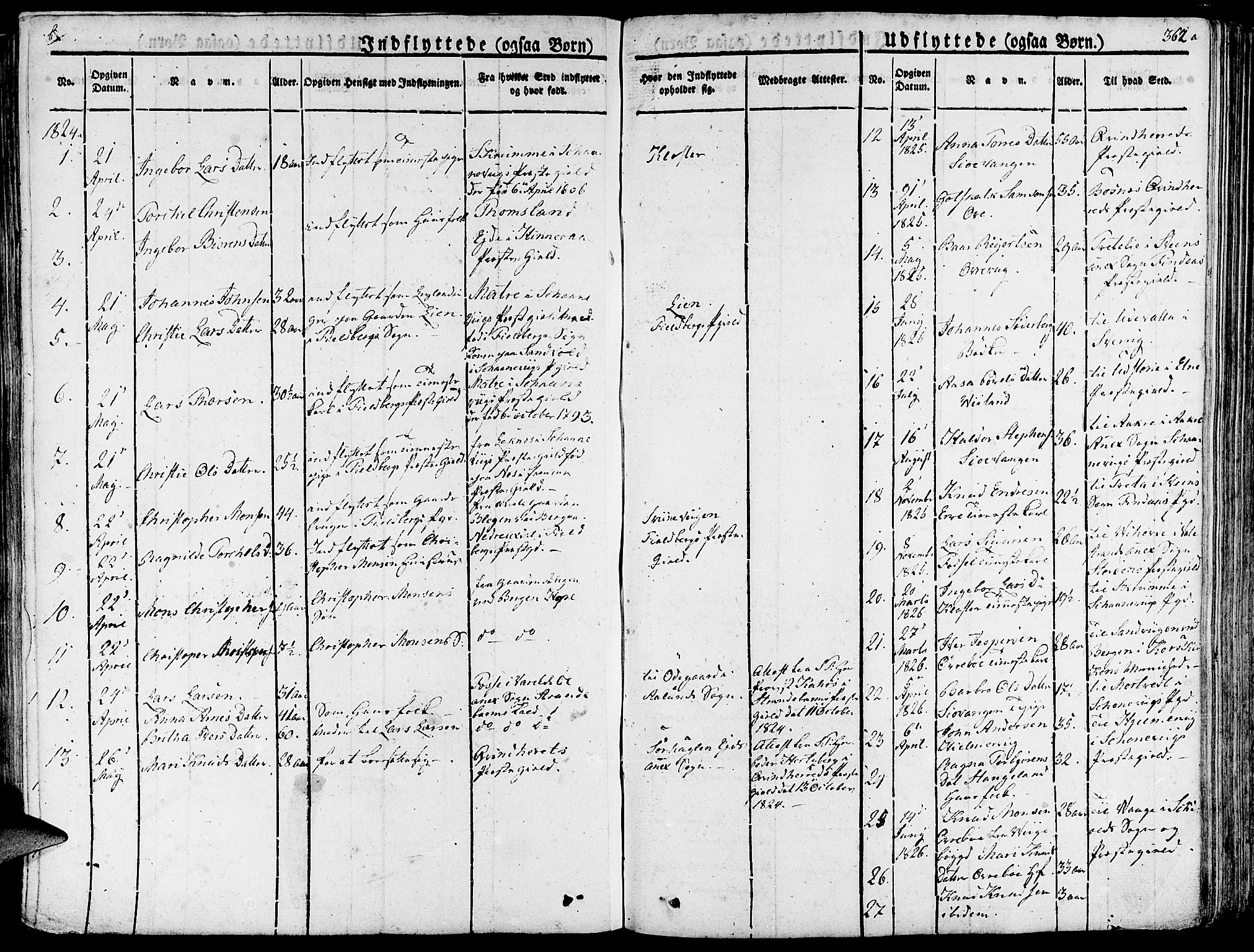 Fjelberg sokneprestembete, SAB/A-75201/H/Haa: Parish register (official) no. A 5, 1822-1834, p. 362