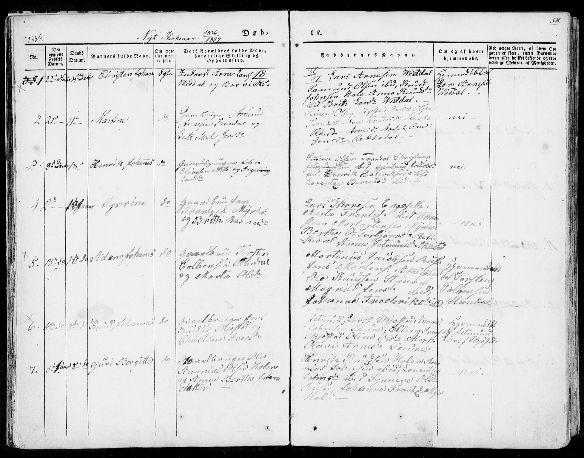 Ministerialprotokoller, klokkerbøker og fødselsregistre - Møre og Romsdal, SAT/A-1454/515/L0208: Parish register (official) no. 515A04, 1830-1846, p. 38