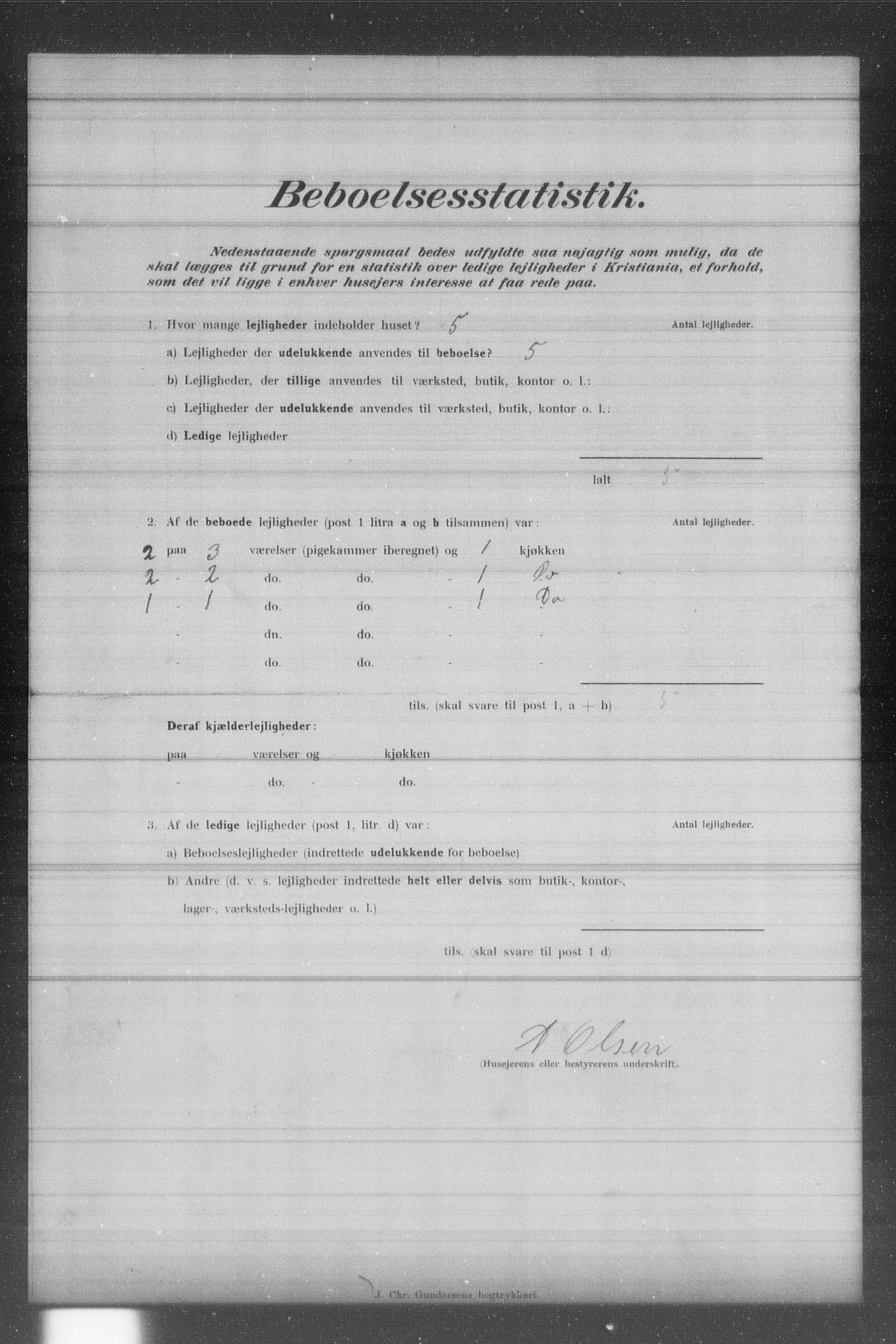 OBA, Municipal Census 1902 for Kristiania, 1902, p. 1003