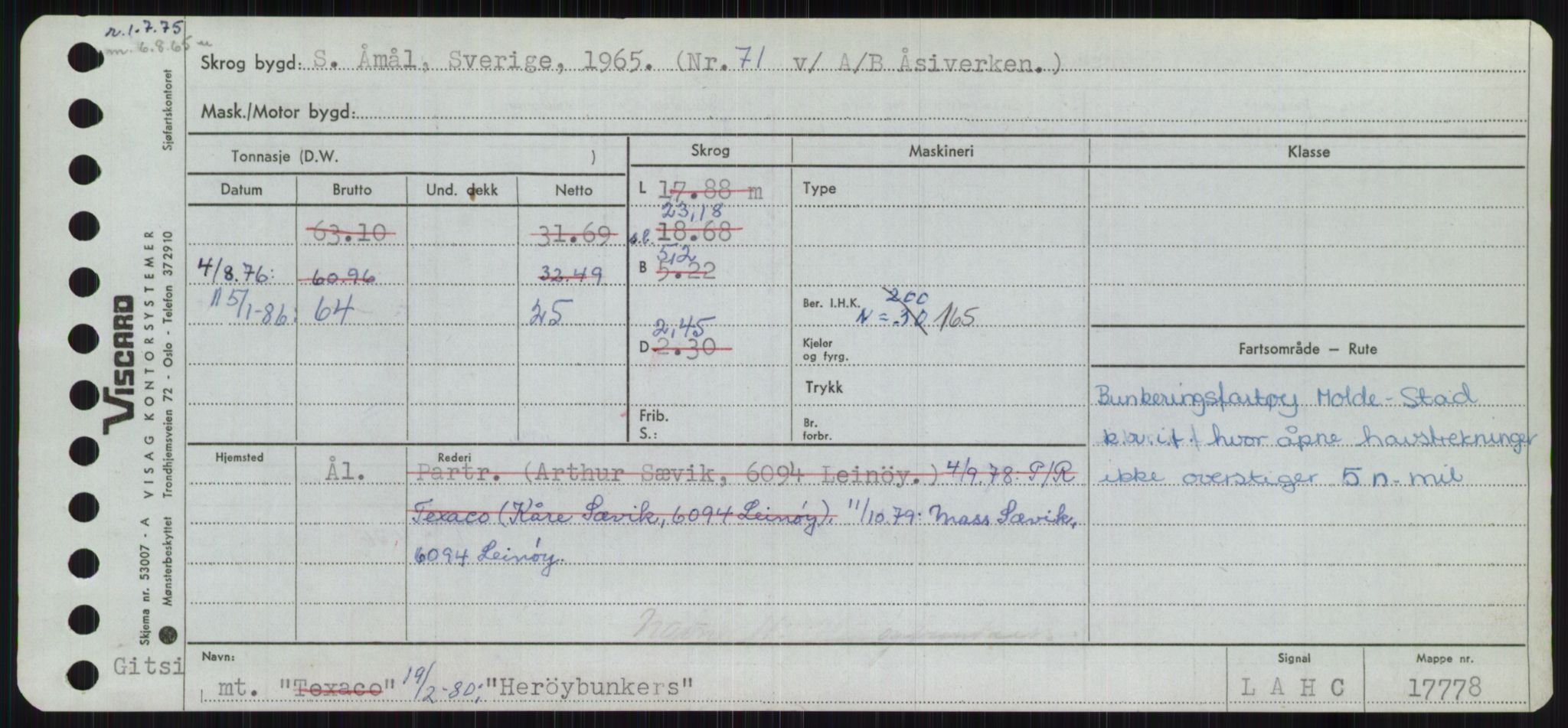 Sjøfartsdirektoratet med forløpere, Skipsmålingen, RA/S-1627/H/Ha/L0002/0002: Fartøy, Eik-Hill / Fartøy, G-Hill, p. 879