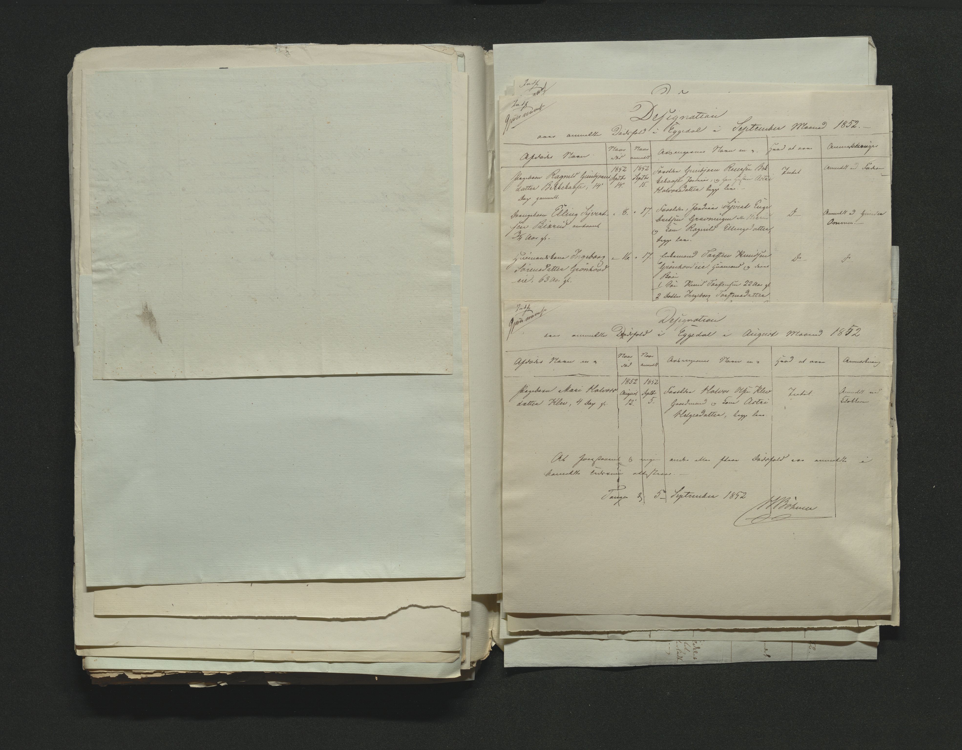Eiker, Modum og Sigdal sorenskriveri, AV/SAKO-A-123/H/Ha/Hab/L0008: Dødsfallsmeldinger, 1850-1853
