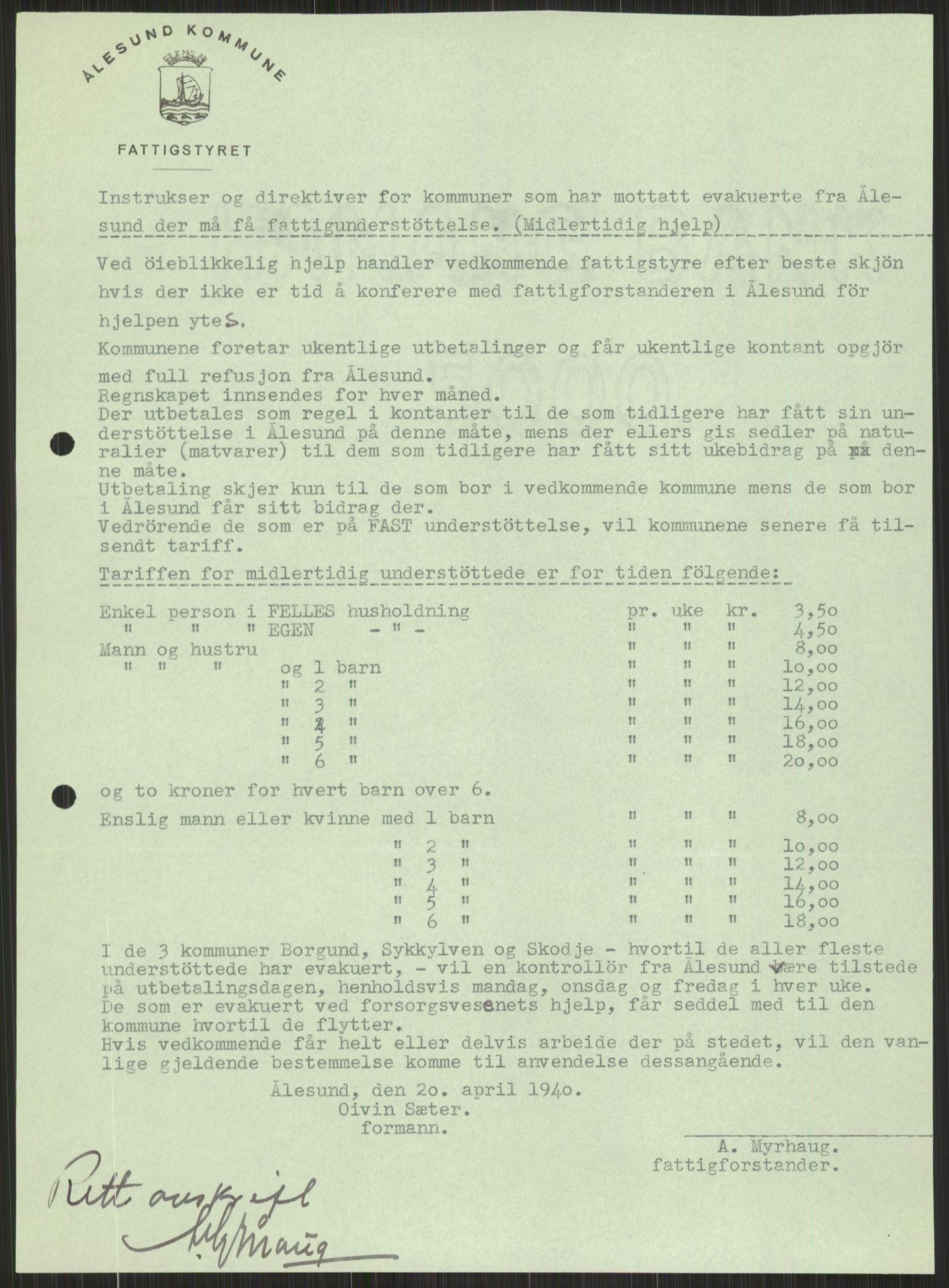 Forsvaret, Forsvarets krigshistoriske avdeling, AV/RA-RAFA-2017/Y/Ya/L0015: II-C-11-31 - Fylkesmenn.  Rapporter om krigsbegivenhetene 1940., 1940, p. 920