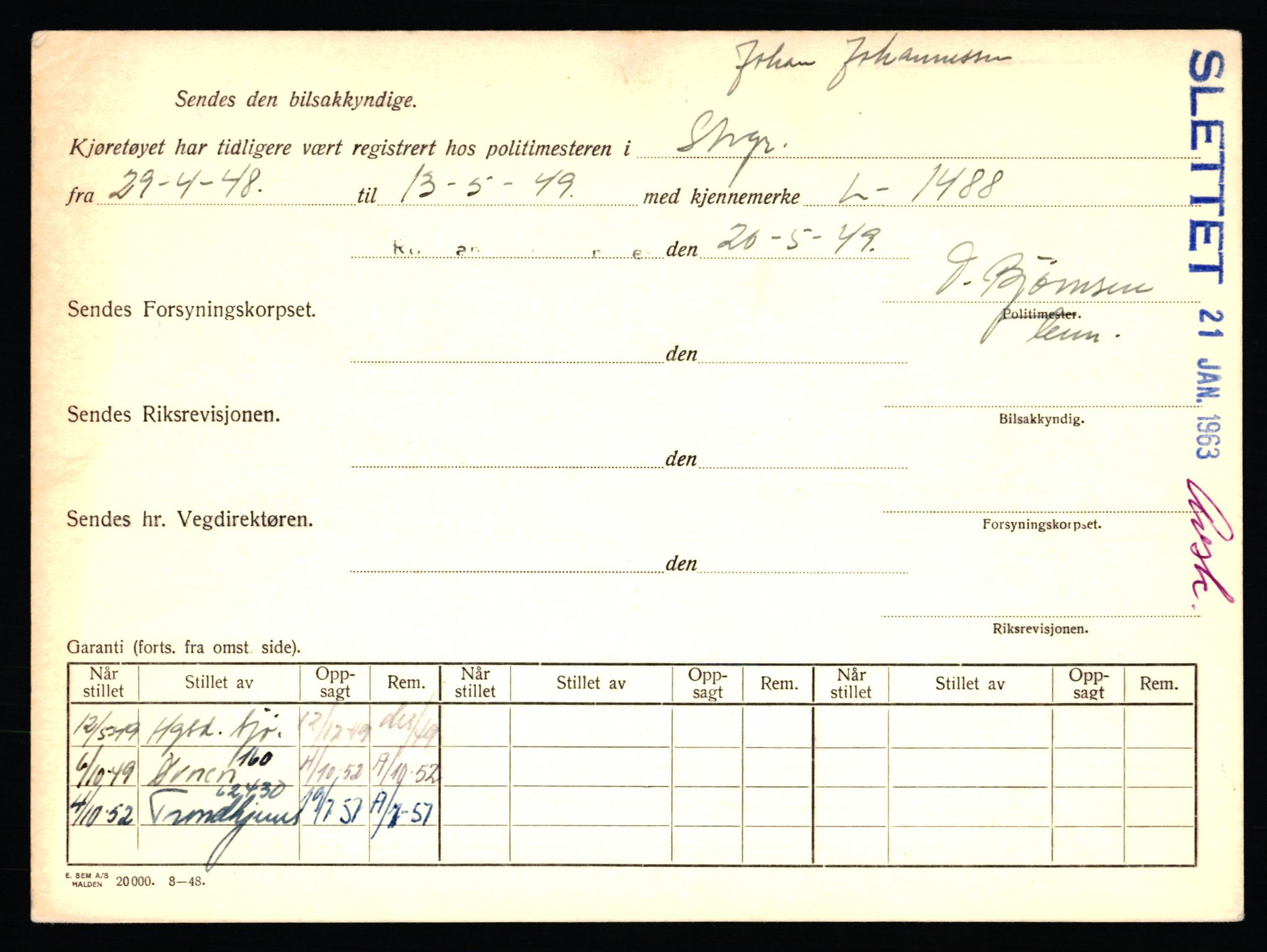 Stavanger trafikkstasjon, AV/SAST-A-101942/0/F/L0032: L-17600 - L-18149, 1930-1971, p. 586