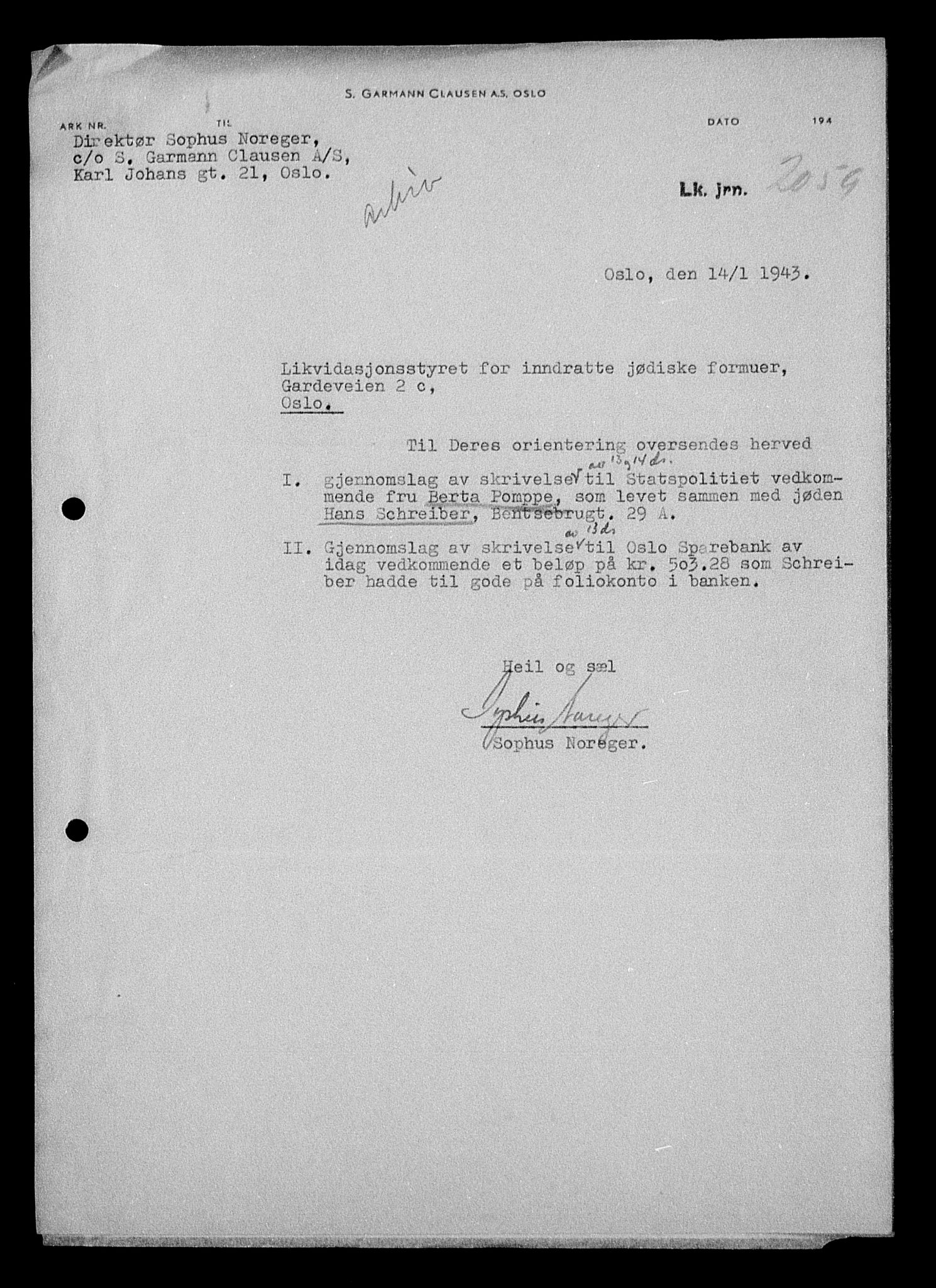 Justisdepartementet, Tilbakeføringskontoret for inndratte formuer, AV/RA-S-1564/H/Hc/Hcc/L0979: --, 1945-1947, p. 316