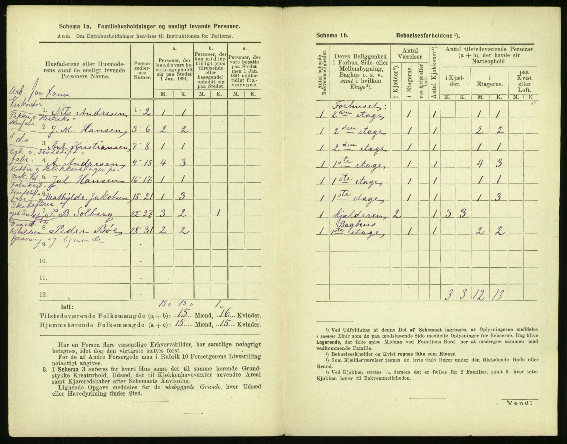 RA, 1891 census for 0301 Kristiania, 1891, p. 165120