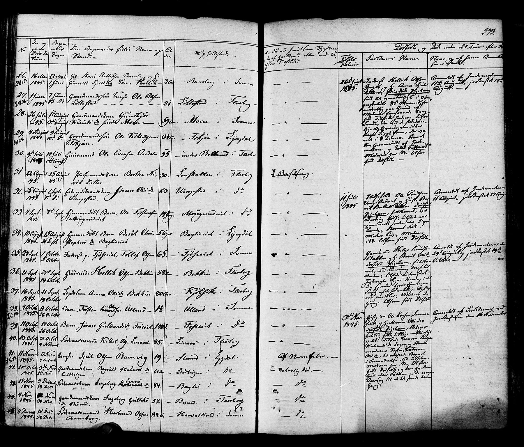 Flesberg kirkebøker, AV/SAKO-A-18/F/Fa/L0006: Parish register (official) no. I 6, 1834-1860, p. 373