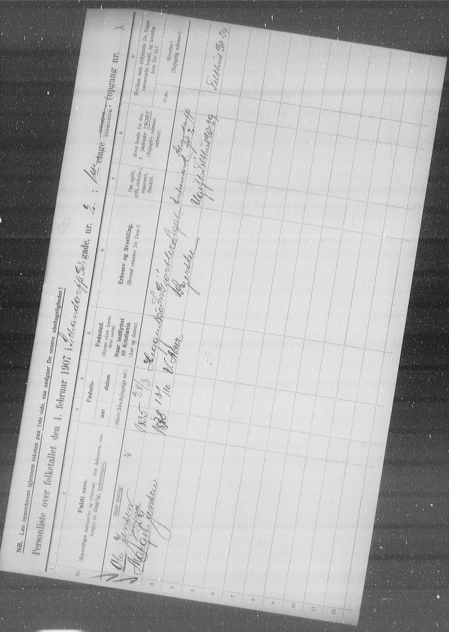 OBA, Municipal Census 1907 for Kristiania, 1907, p. 45769