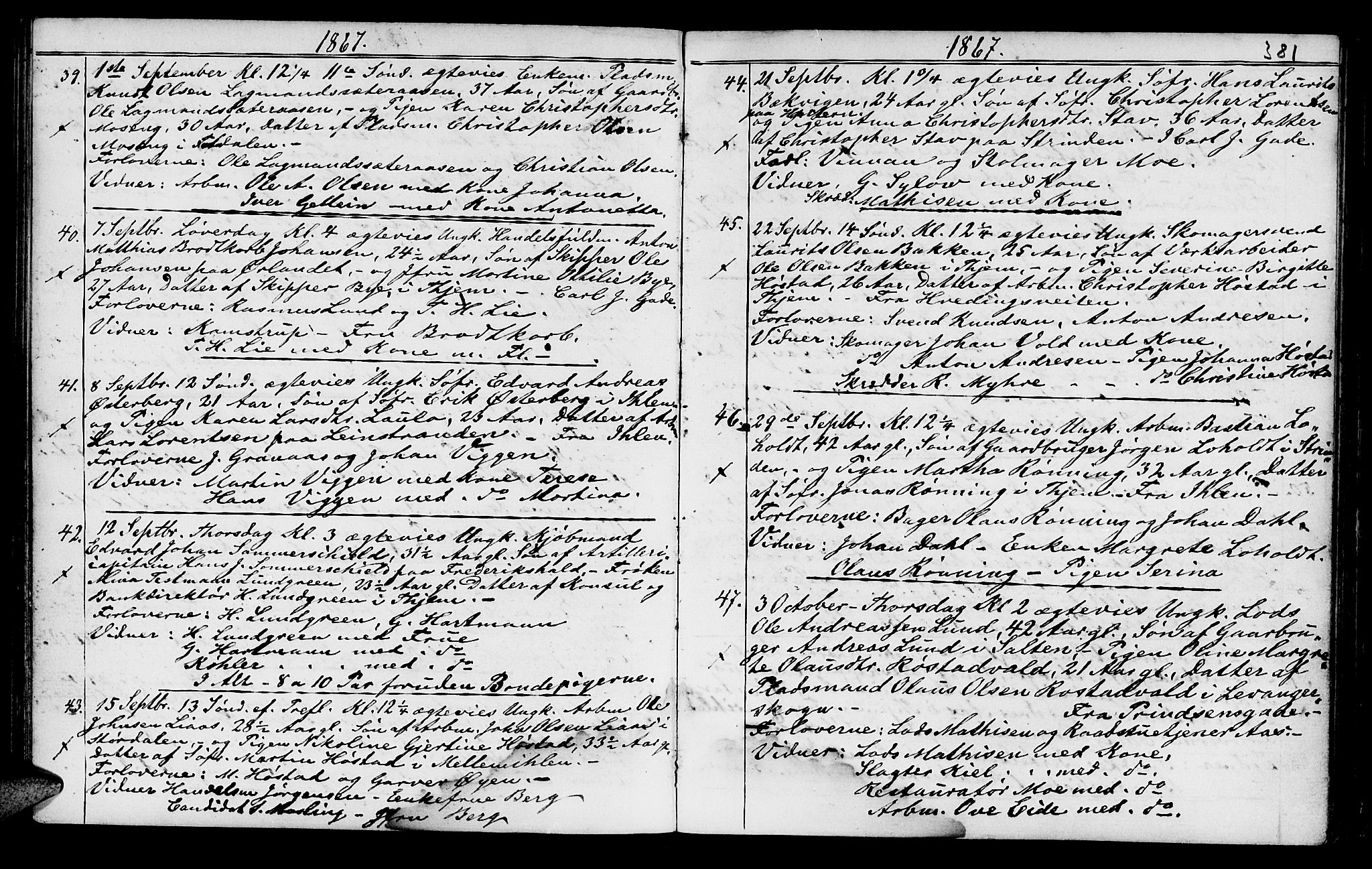 Ministerialprotokoller, klokkerbøker og fødselsregistre - Sør-Trøndelag, SAT/A-1456/602/L0140: Parish register (copy) no. 602C08, 1864-1872, p. 380-381