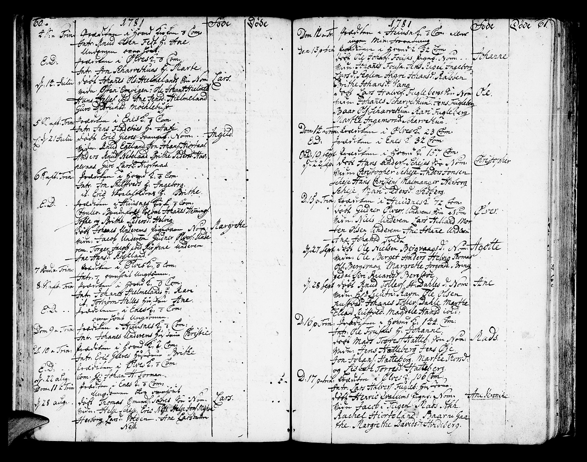 Kvinnherad sokneprestembete, SAB/A-76401/H/Haa: Parish register (official) no. A 4, 1778-1811, p. 60-61