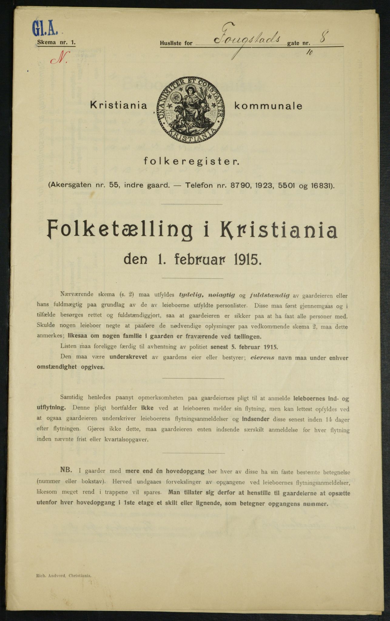 OBA, Municipal Census 1915 for Kristiania, 1915, p. 24832