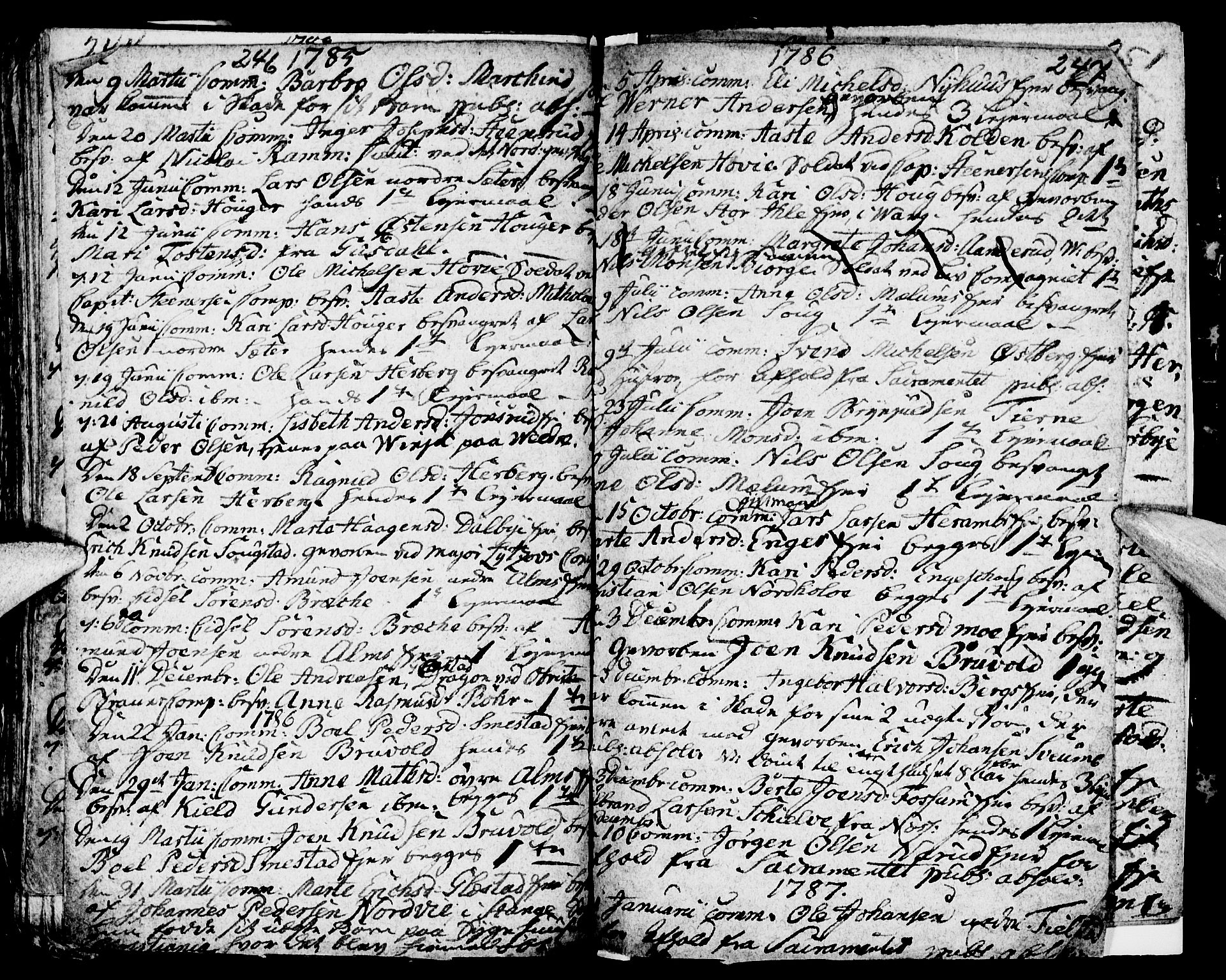Ringsaker prestekontor, SAH/PREST-014/I/Ia/L0005/0004: Parish register draft no. 1D, 1785-1789, p. 246-247
