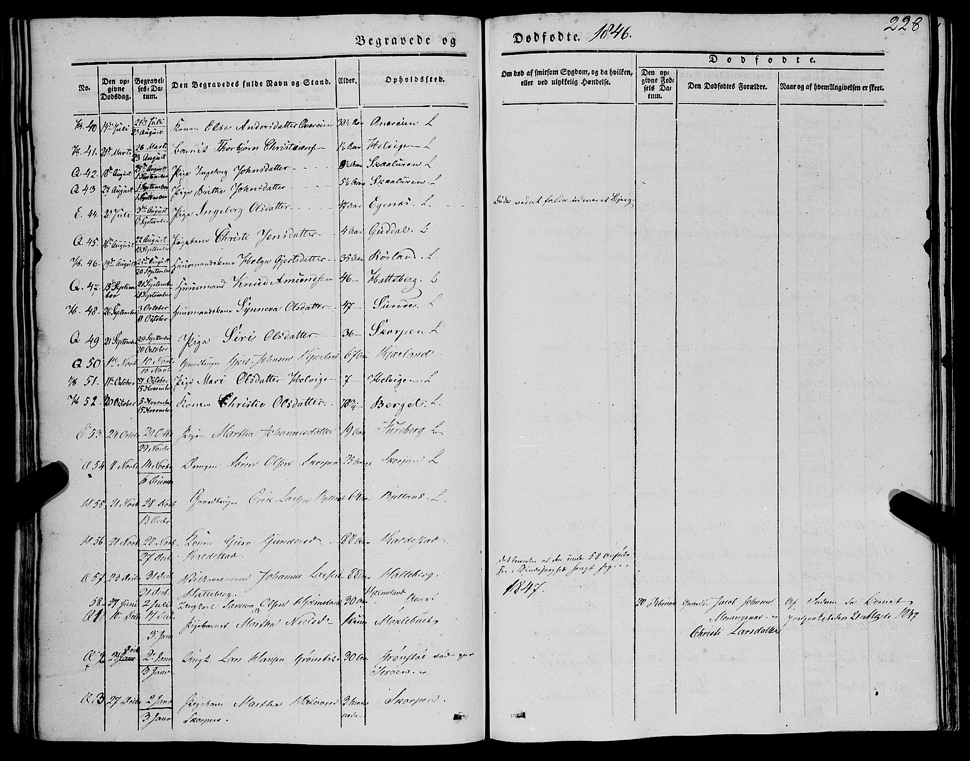 Kvinnherad sokneprestembete, SAB/A-76401/H/Haa: Parish register (official) no. A 7, 1843-1853, p. 228
