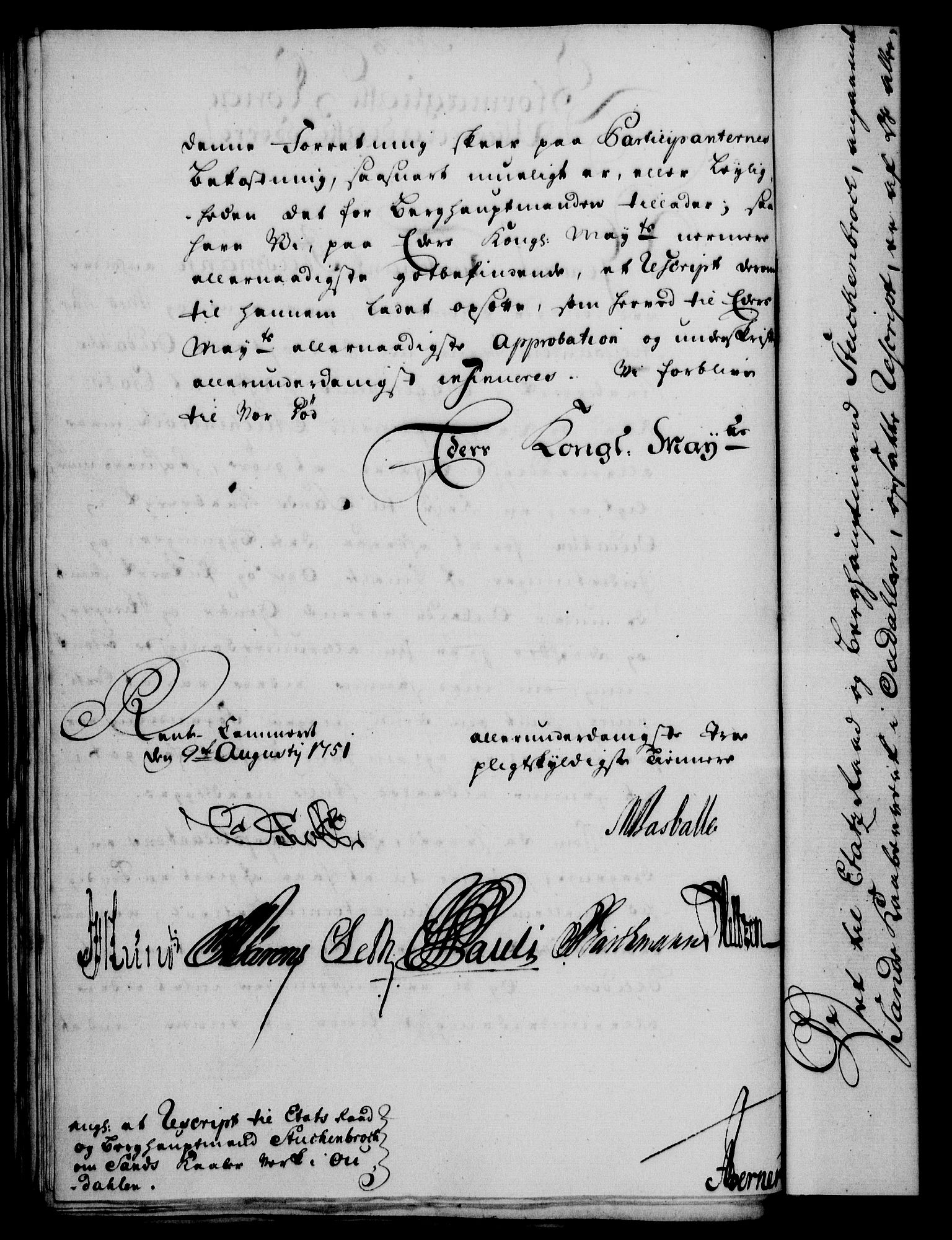 Rentekammeret, Kammerkanselliet, RA/EA-3111/G/Gf/Gfa/L0033: Norsk relasjons- og resolusjonsprotokoll (merket RK 52.33), 1751, p. 392