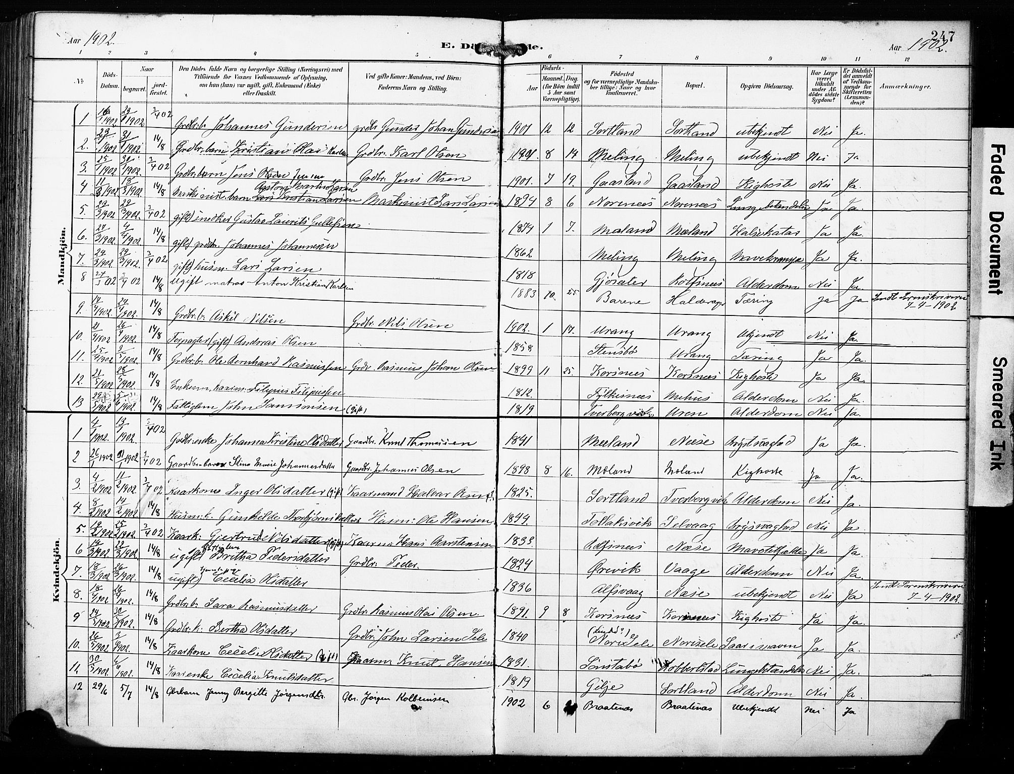 Finnås sokneprestembete, AV/SAB-A-99925/H/Ha/Haa/Haac/L0002: Parish register (official) no. C 2, 1895-1904, p. 247