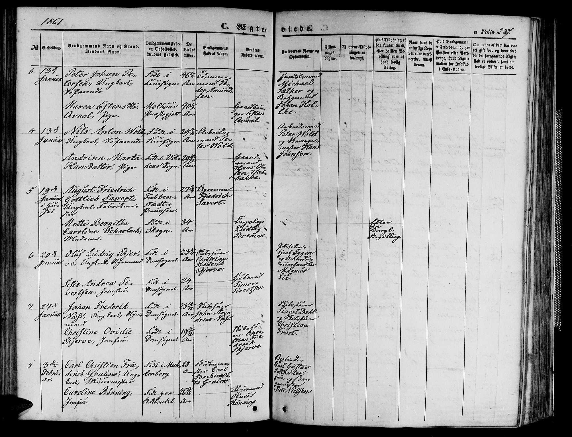 Ministerialprotokoller, klokkerbøker og fødselsregistre - Sør-Trøndelag, SAT/A-1456/602/L0139: Parish register (copy) no. 602C07, 1859-1864, p. 237
