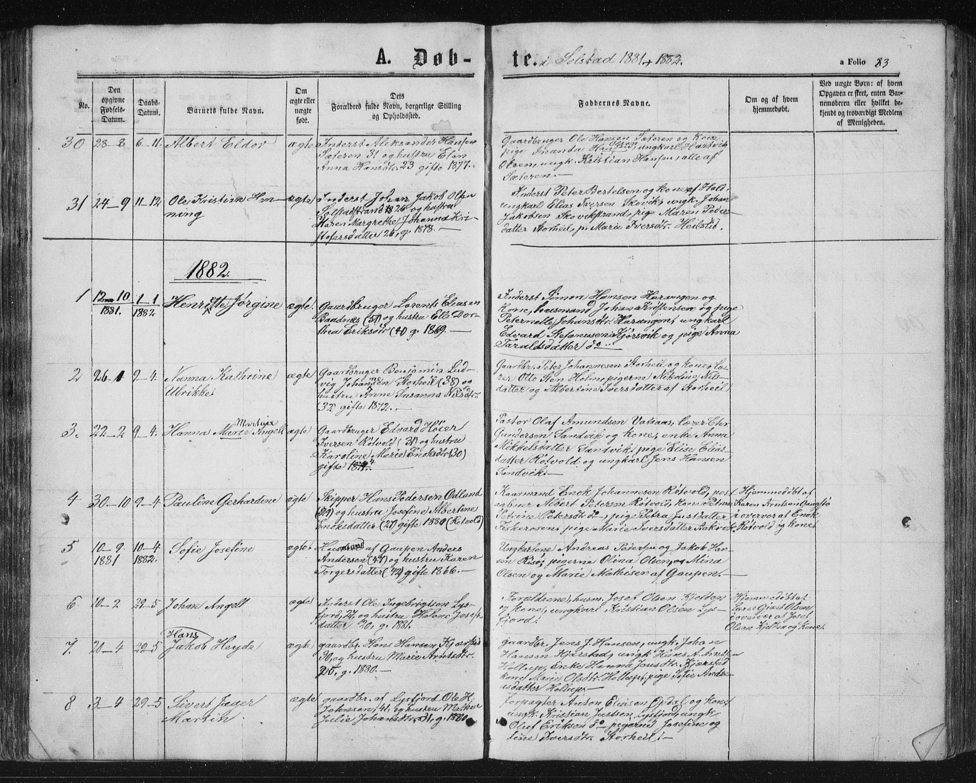 Ministerialprotokoller, klokkerbøker og fødselsregistre - Nordland, SAT/A-1459/810/L0159: Parish register (copy) no. 810C02 /2, 1863-1883, p. 83