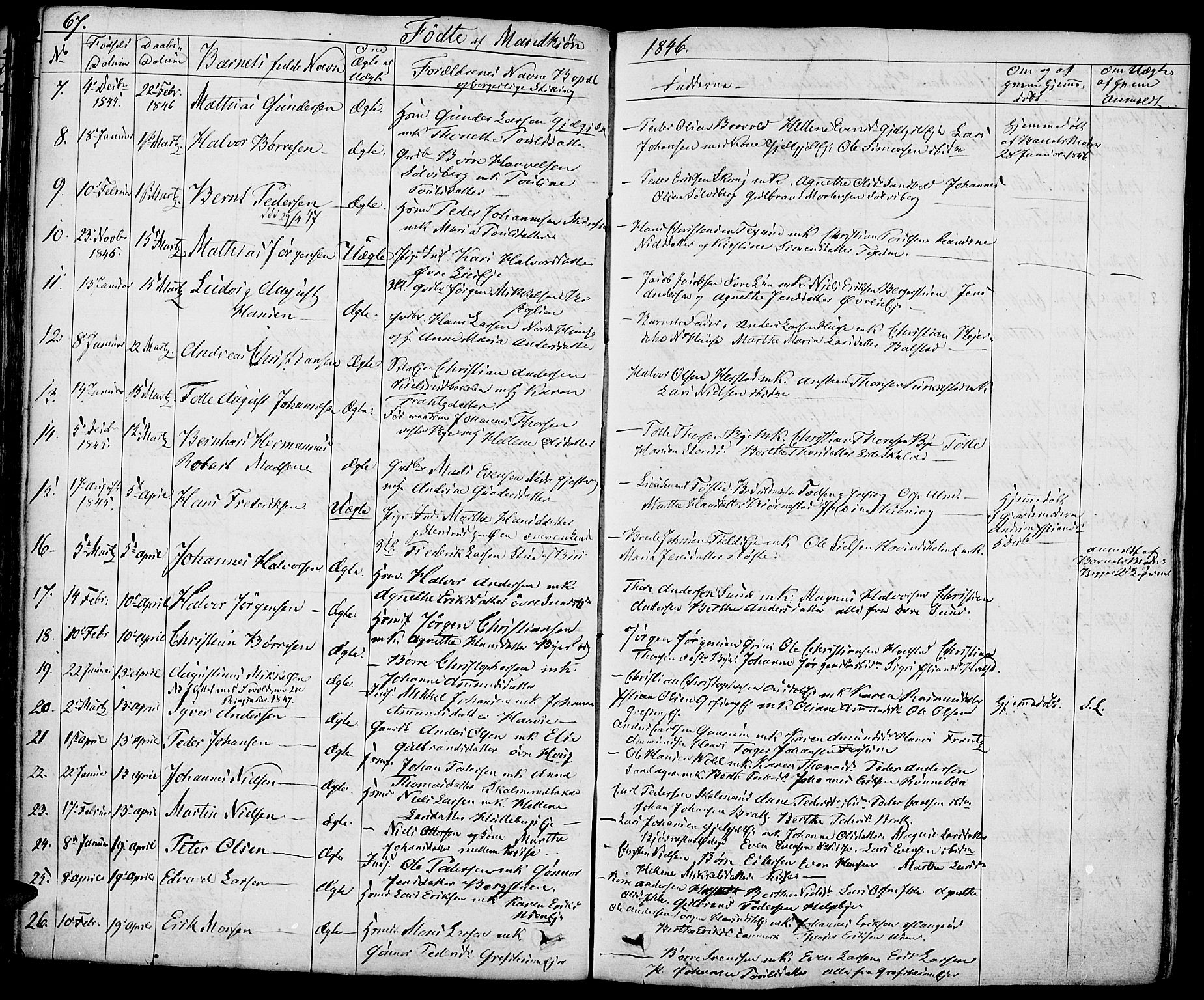 Nes prestekontor, Hedmark, AV/SAH-PREST-020/K/Ka/L0003: Parish register (official) no. 3, 1827-1851, p. 67