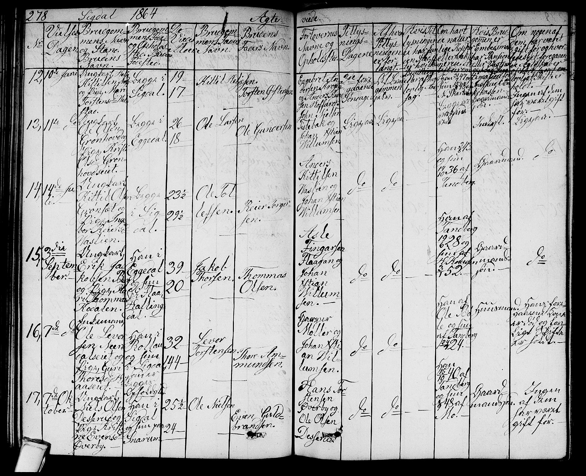 Sigdal kirkebøker, AV/SAKO-A-245/G/Ga/L0003: Parish register (copy) no. I 3, 1857-1878, p. 278