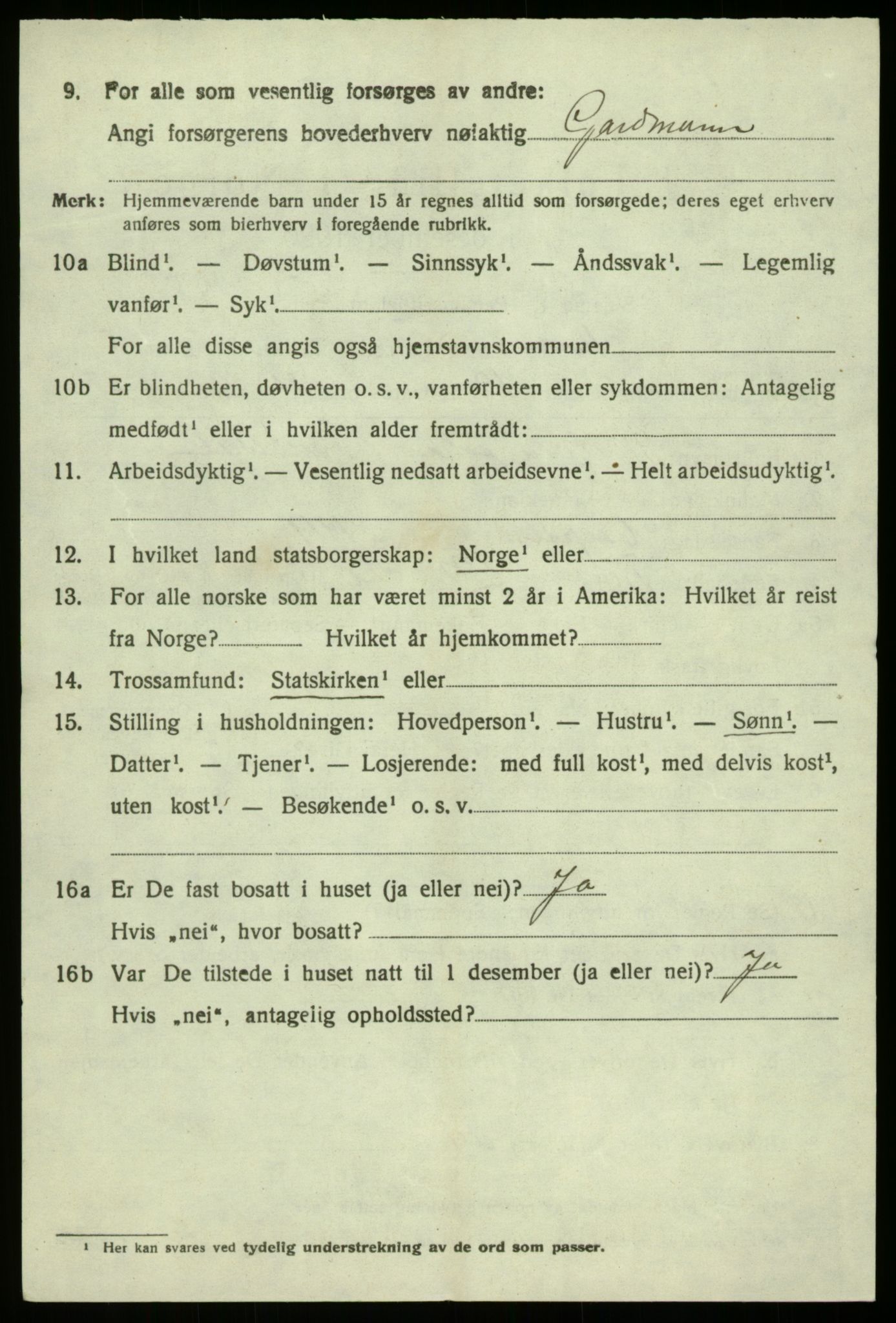 SAB, 1920 census for Modalen, 1920, p. 1123