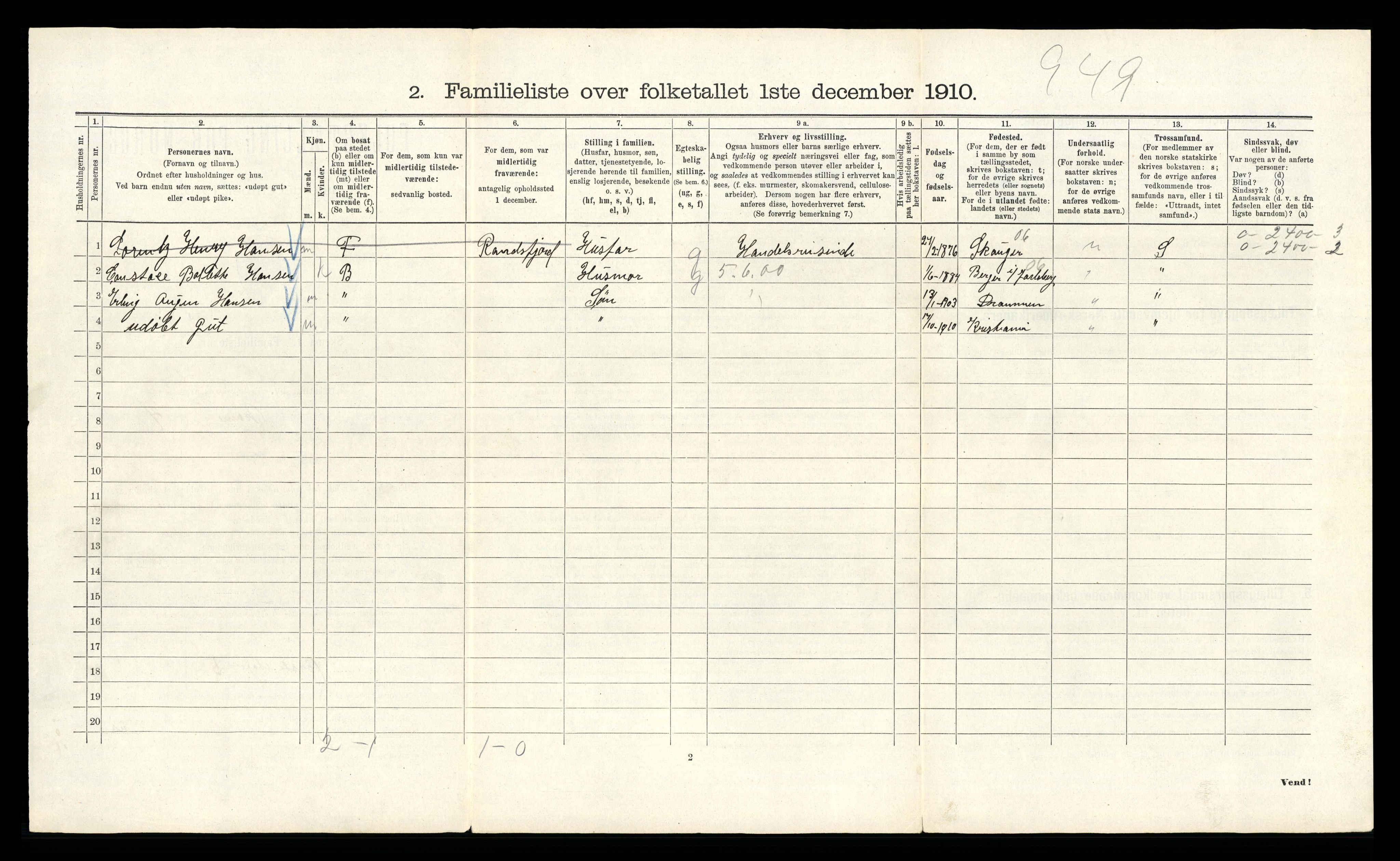 RA, 1910 census for Kristiania, 1910, p. 69528