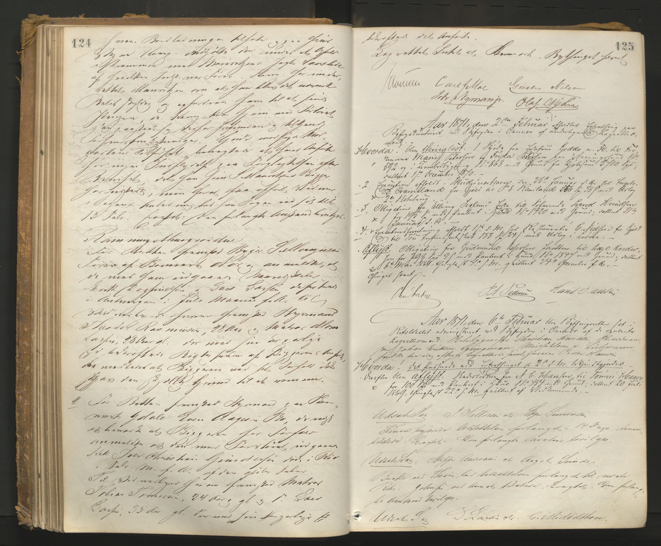 Stavanger byfogd, AV/SAST-A-101408/001/3/30/30BA/L0060: Bytingprotkoll, 1870-1876, p. 124-125