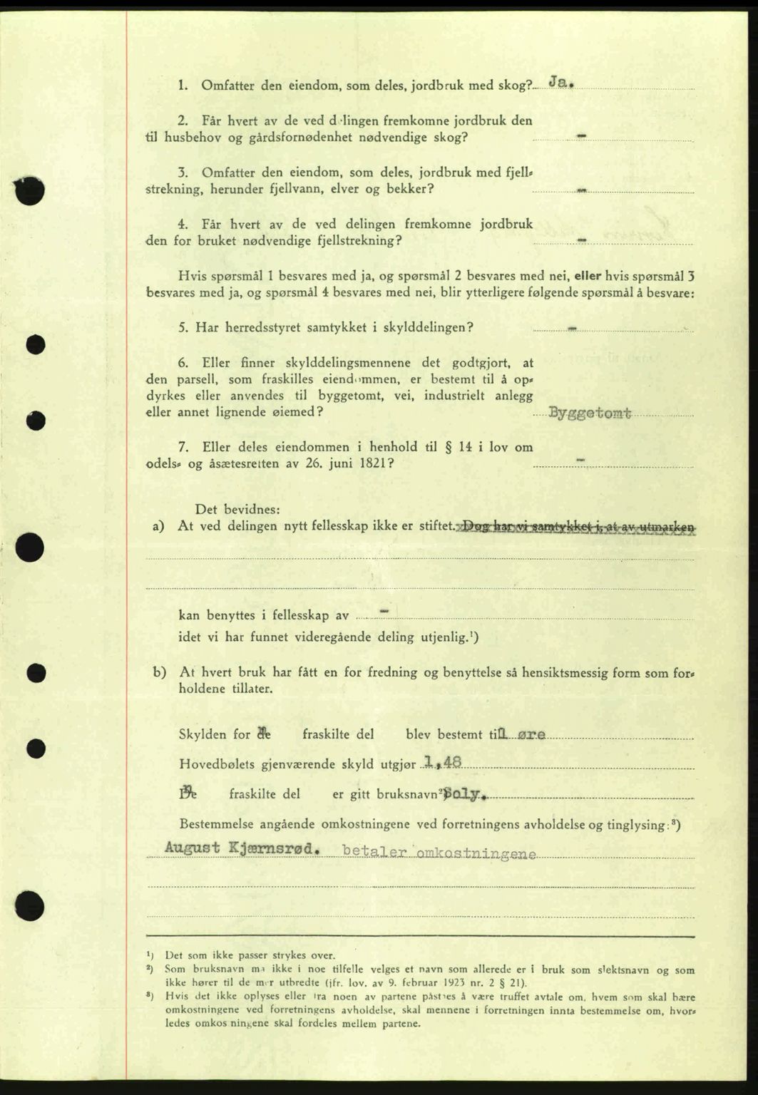 Moss sorenskriveri, SAO/A-10168: Mortgage book no. A9, 1941-1942, Diary no: : 897/1942
