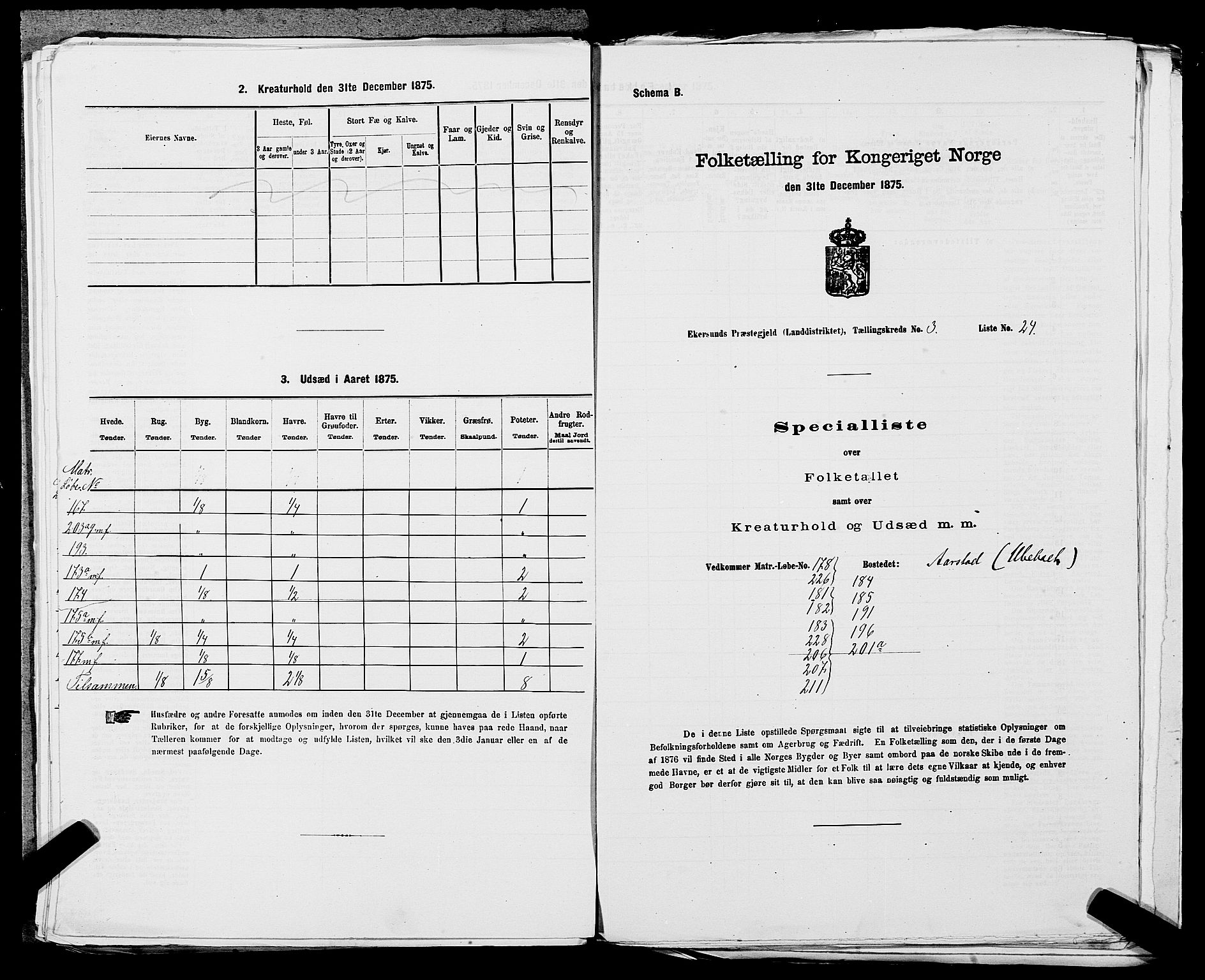 SAST, 1875 census for 1116L Eigersund/Eigersund og Ogna, 1875, p. 384