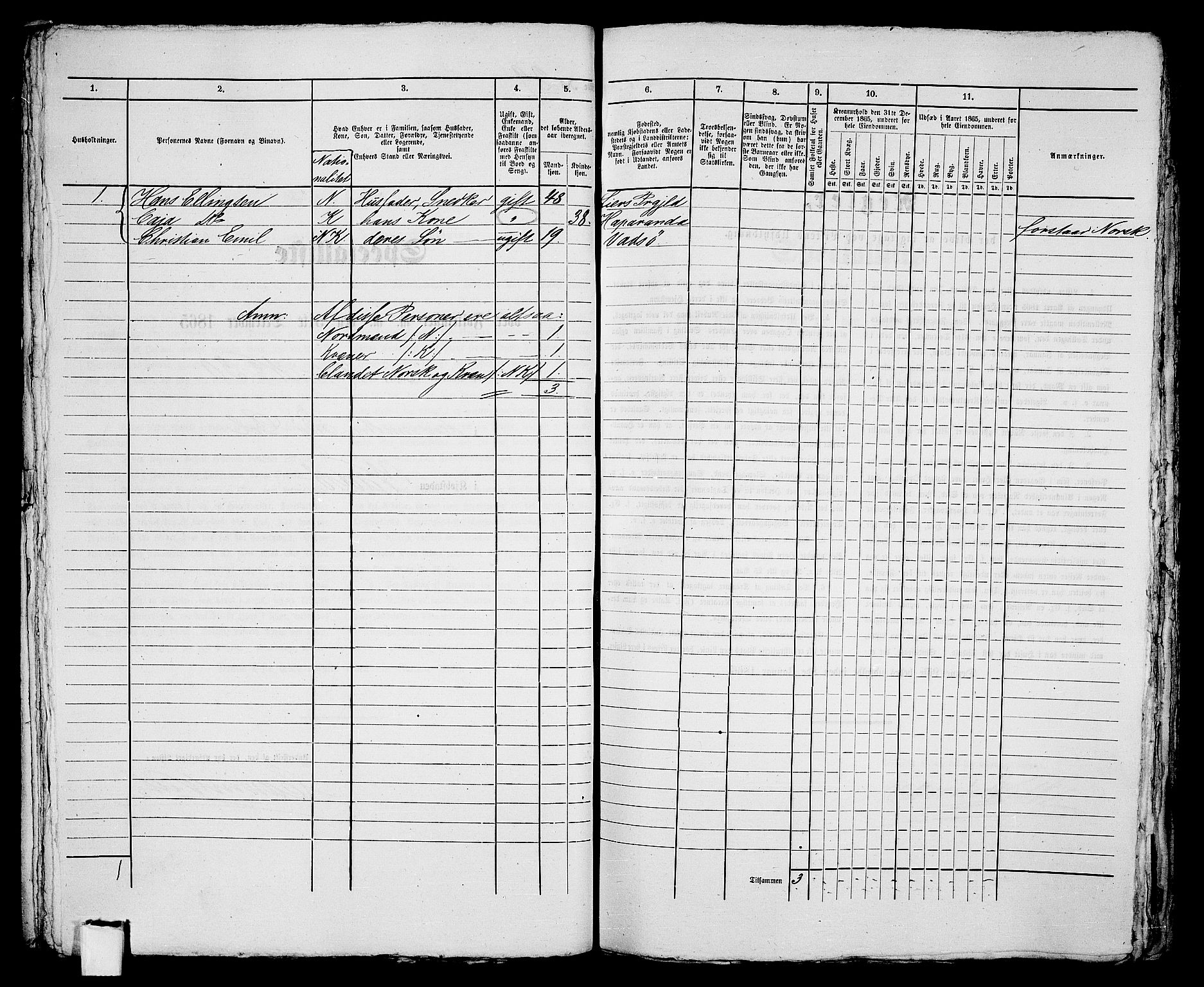 RA, 1865 census for Vadsø/Vadsø, 1865, p. 64