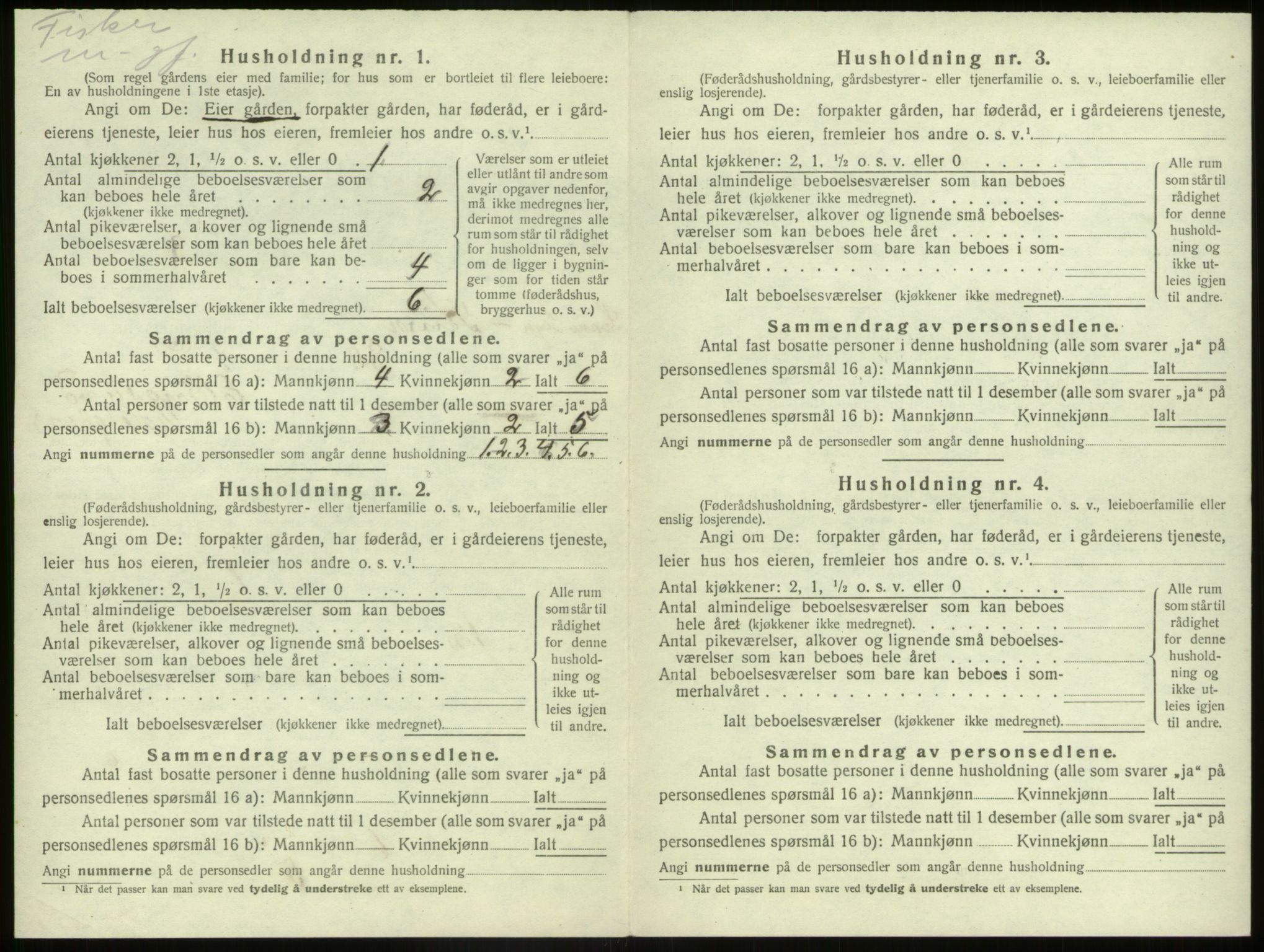 SAB, 1920 census for Kinn, 1920, p. 1566