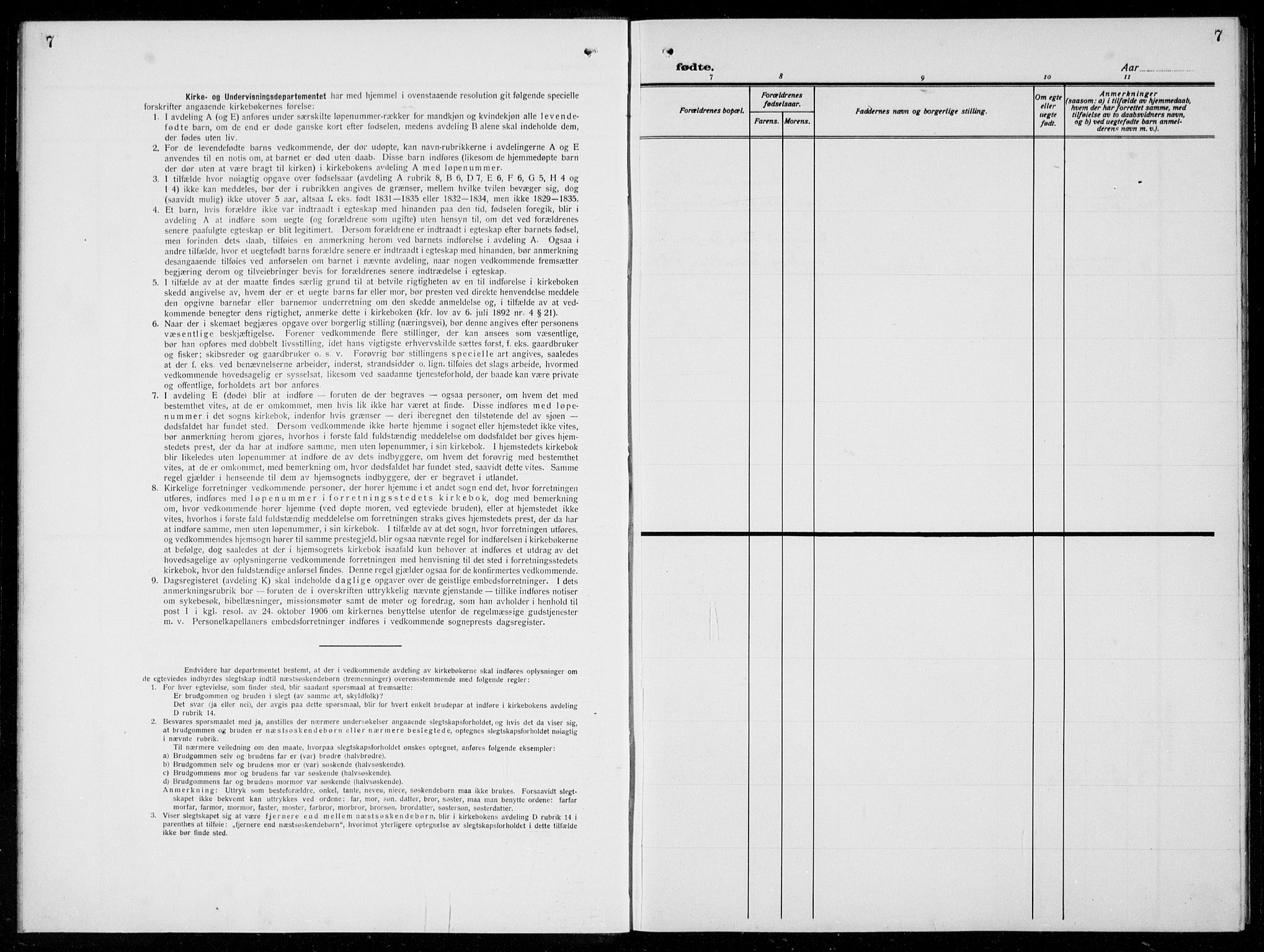 Arna Sokneprestembete, AV/SAB-A-74001/H/Ha/Hab: Parish register (copy) no. A  6, 1922-1936, p. 7