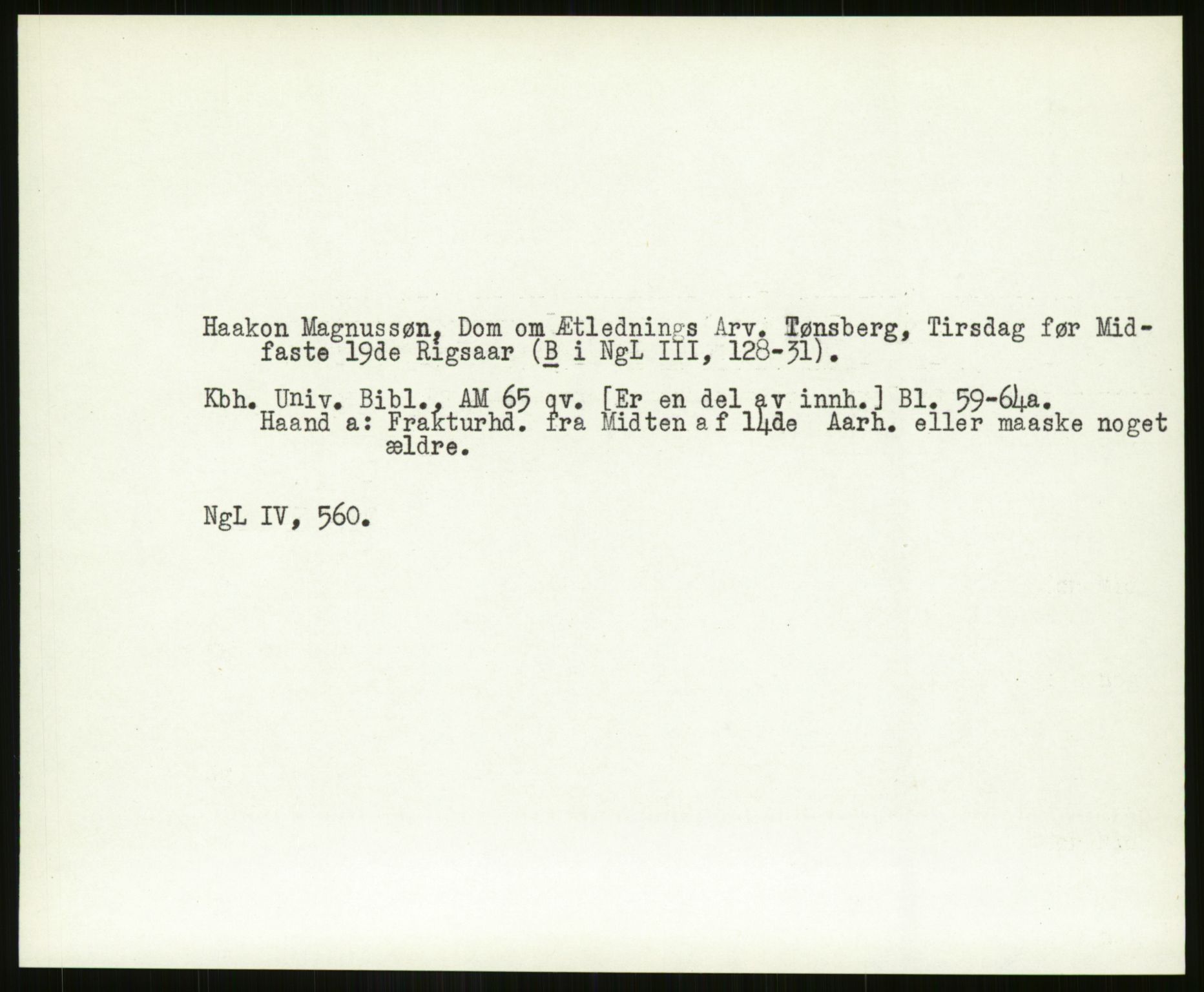 Norsk Historisk Kjeldeskrift-Institutt (NHKI), AV/RA-S-6117/G/Gc/L0029: Tematisk register til Gustav Storms håndskriftbeskrivelser i NgL bd. IV, 1315-1377, p. 202