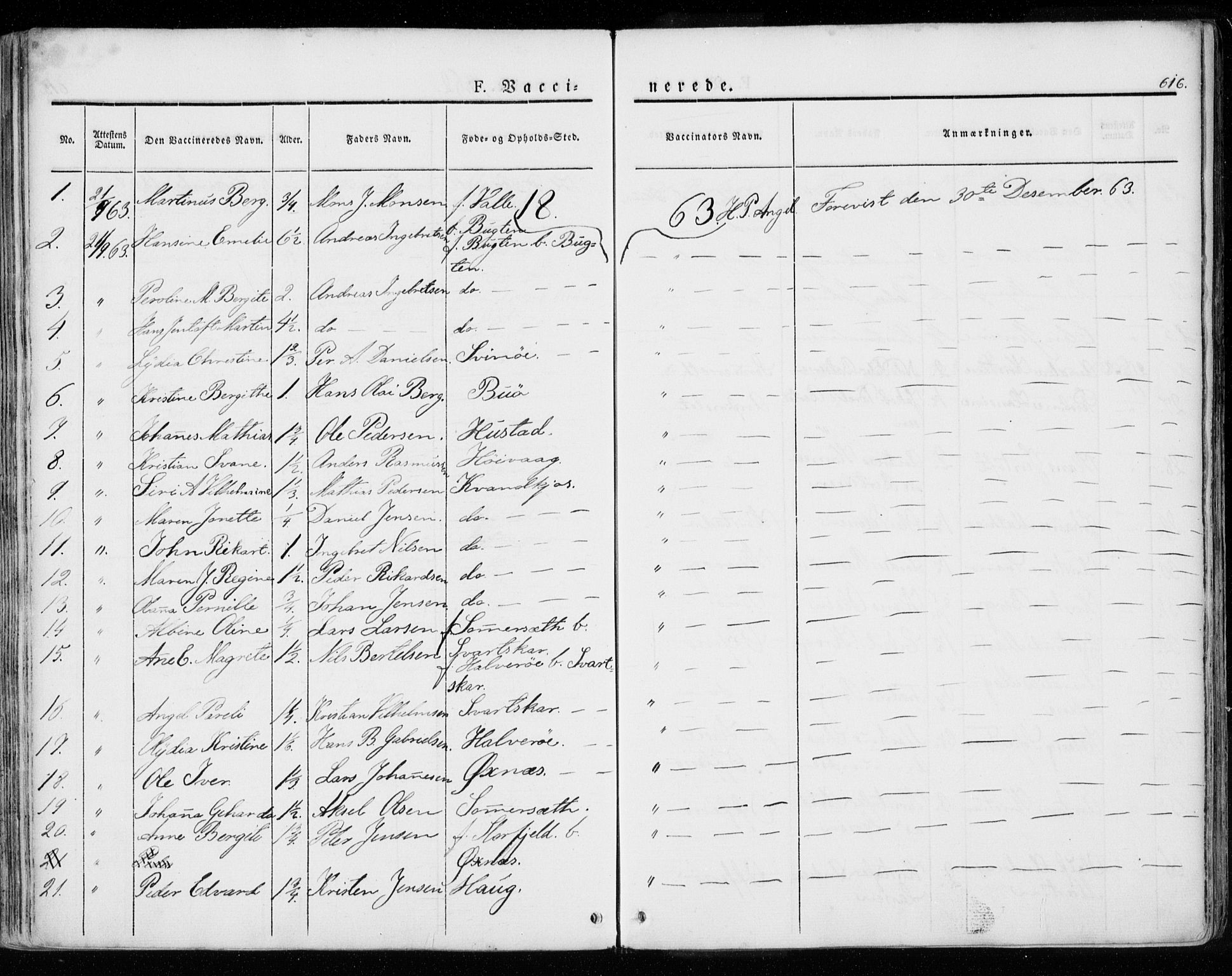 Ministerialprotokoller, klokkerbøker og fødselsregistre - Nordland, SAT/A-1459/872/L1033: Parish register (official) no. 872A08, 1840-1863, p. 616