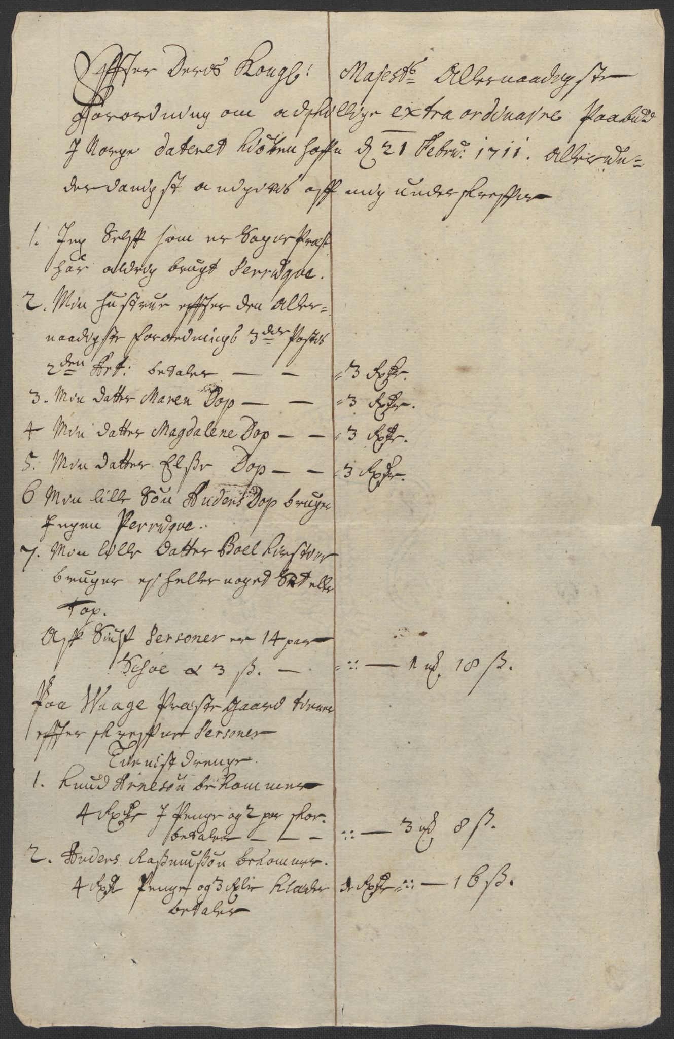 Rentekammeret inntil 1814, Reviderte regnskaper, Fogderegnskap, AV/RA-EA-4092/R17/L1180: Fogderegnskap Gudbrandsdal, 1711, p. 97