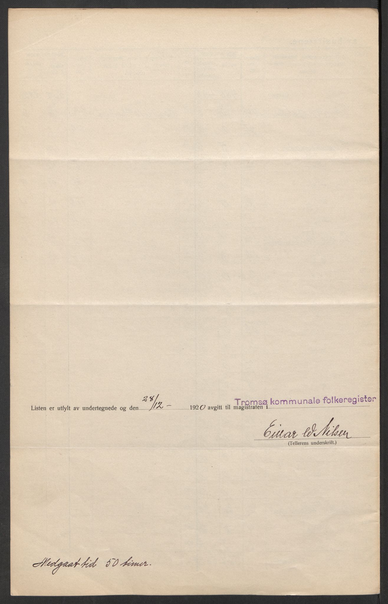 SATØ, 1920 census for Tromsø, 1920, p. 40