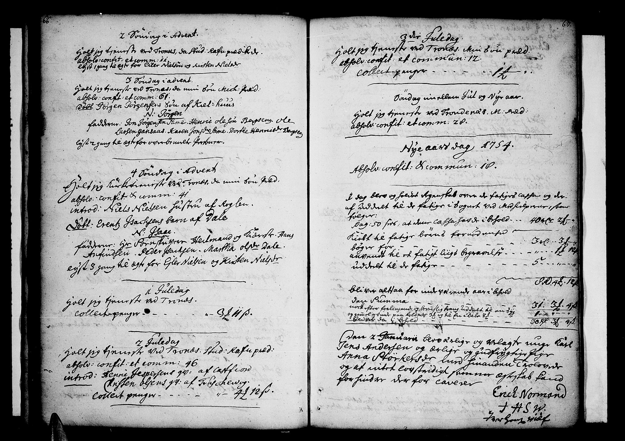 Trondenes sokneprestkontor, AV/SATØ-S-1319/H/Ha/L0002kirke: Parish register (official) no. 2, 1751-1781, p. 66-67