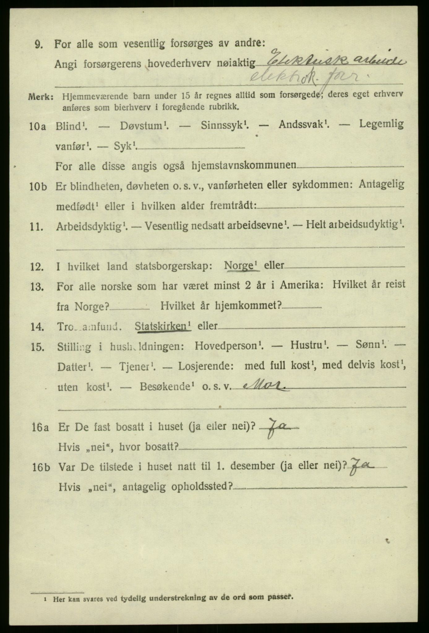 SAB, 1920 census for Førde, 1920, p. 2483