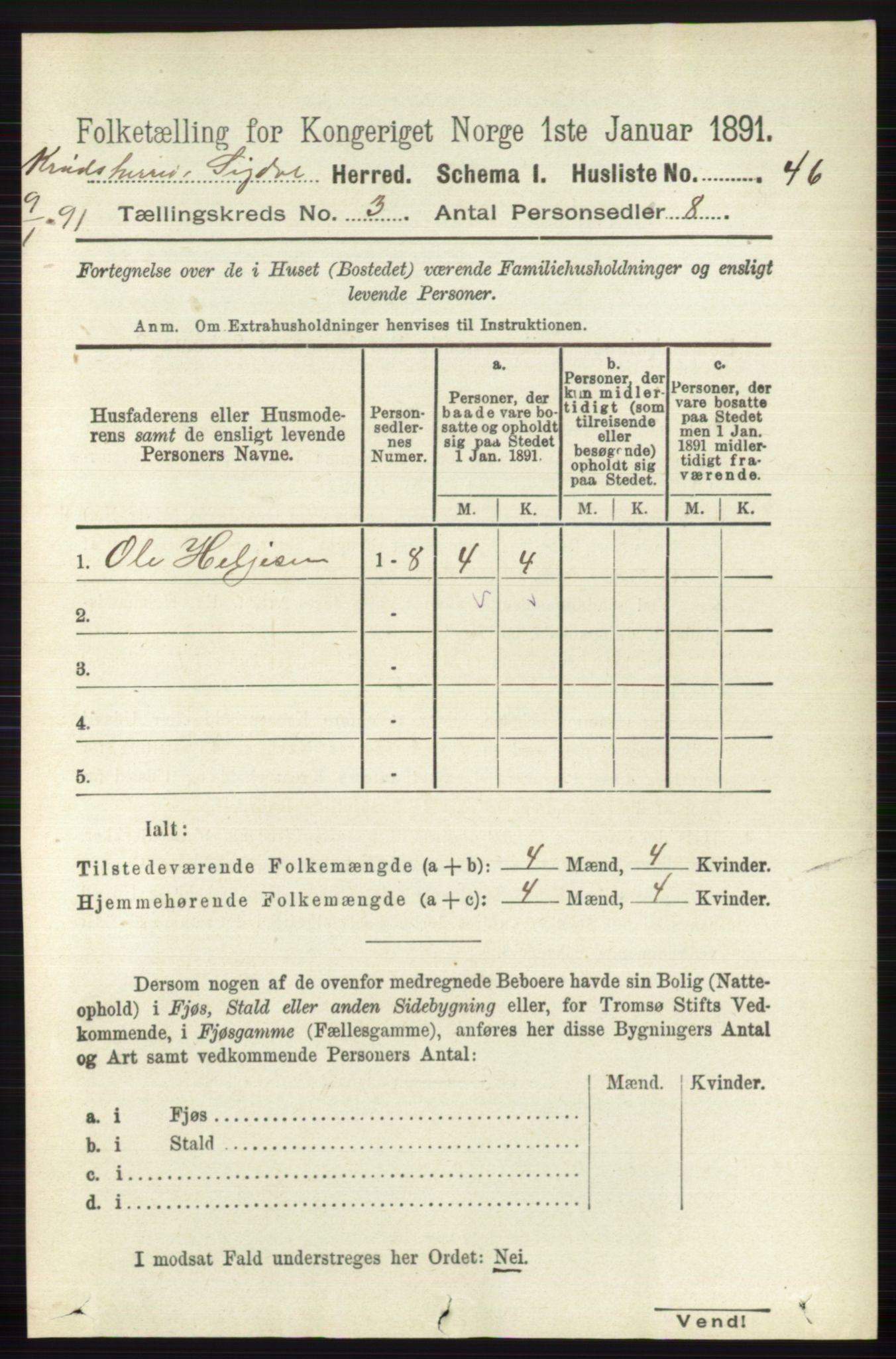 RA, 1891 census for 0621 Sigdal, 1891, p. 5567