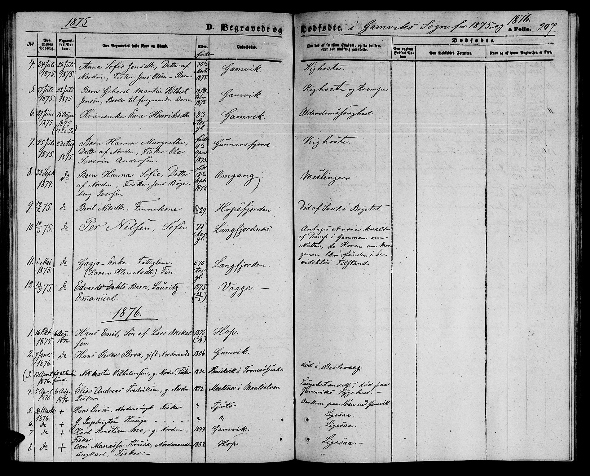 Tana sokneprestkontor, SATØ/S-1334/H/Hb/L0002klokker: Parish register (copy) no. 2 /2, 1867-1877, p. 207