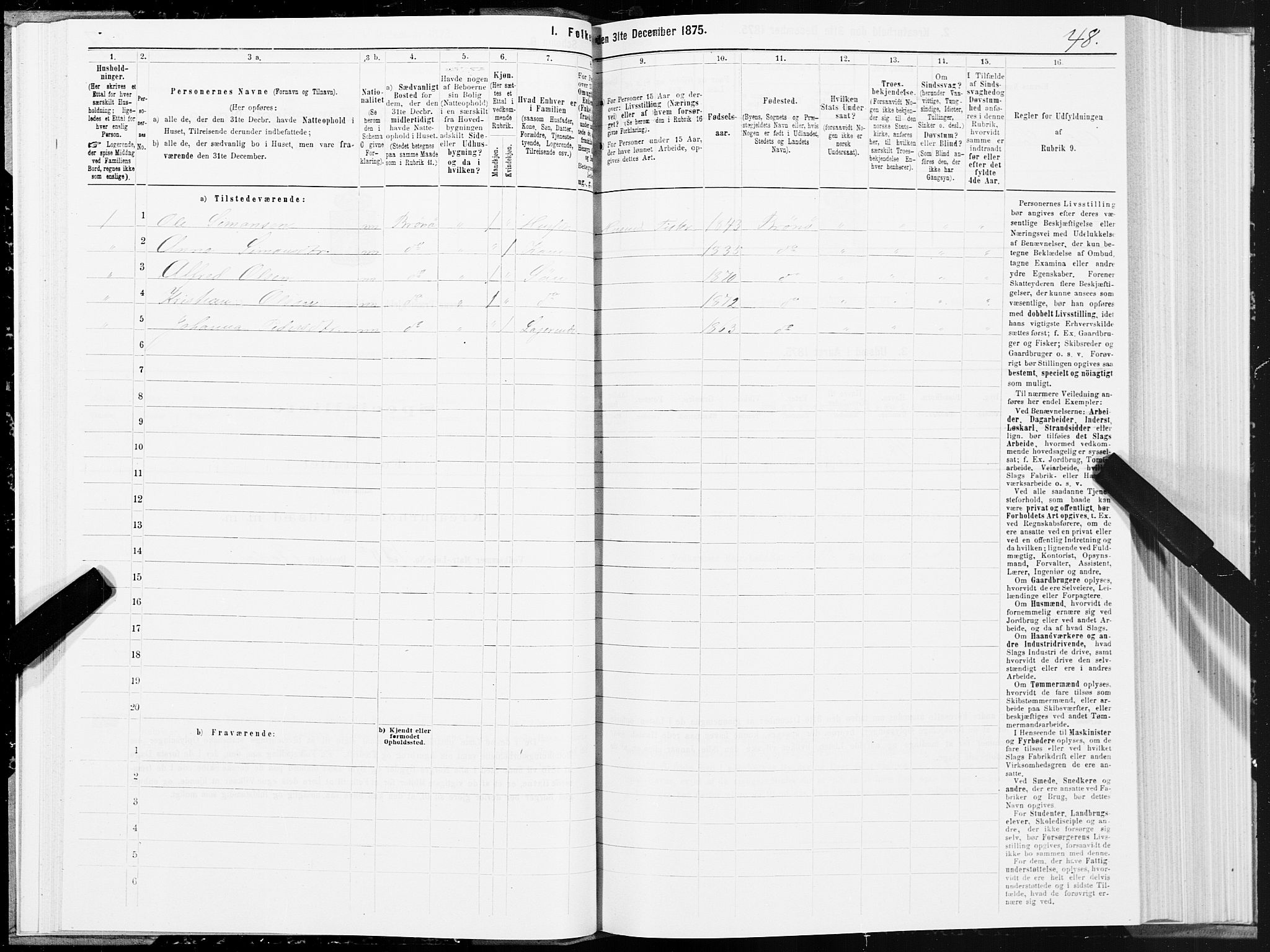 SAT, 1875 census for 1814P Brønnøy, 1875, p. 3048