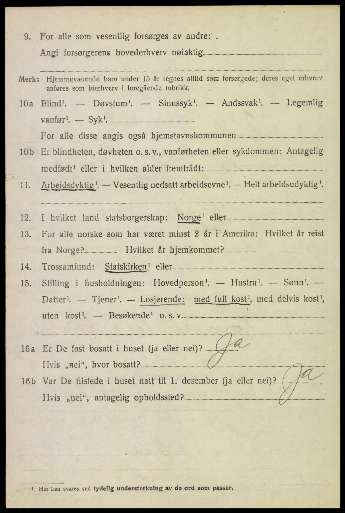 SAH, 1920 census for Kvikne, 1920, p. 981