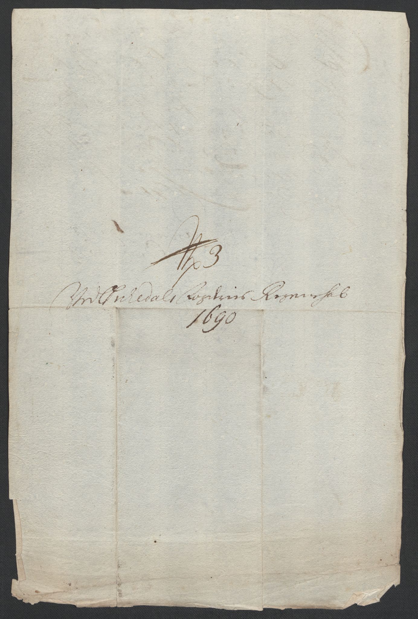 Rentekammeret inntil 1814, Reviderte regnskaper, Fogderegnskap, AV/RA-EA-4092/R58/L3936: Fogderegnskap Orkdal, 1689-1690, p. 440