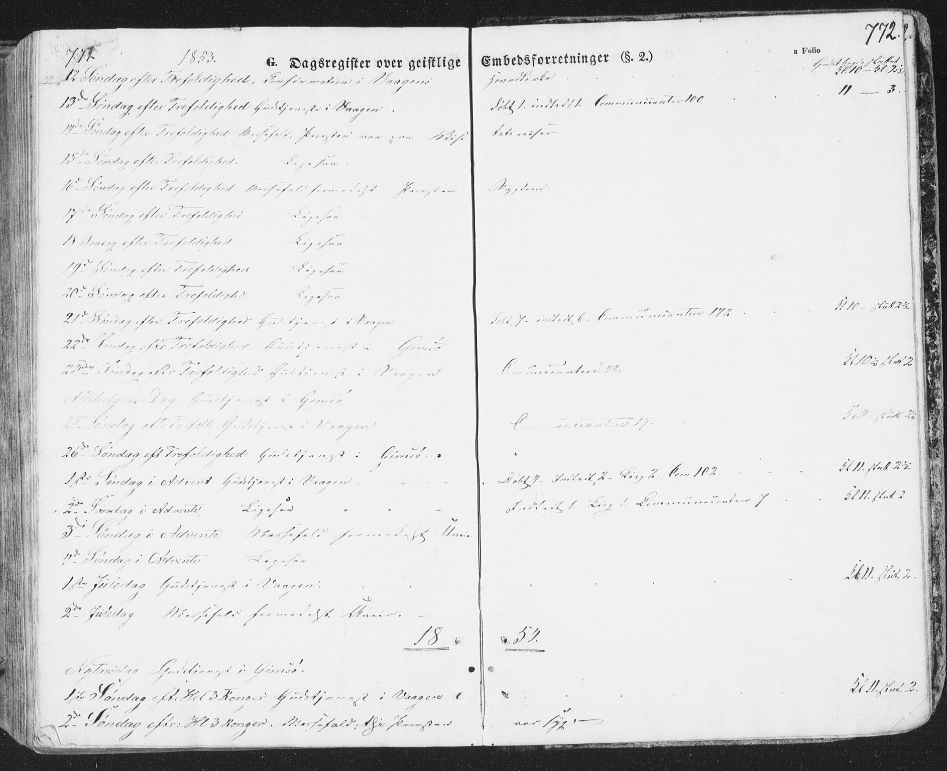 Ministerialprotokoller, klokkerbøker og fødselsregistre - Nordland, SAT/A-1459/874/L1072: Parish register (copy) no. 874C01, 1843-1859, p. 771-772