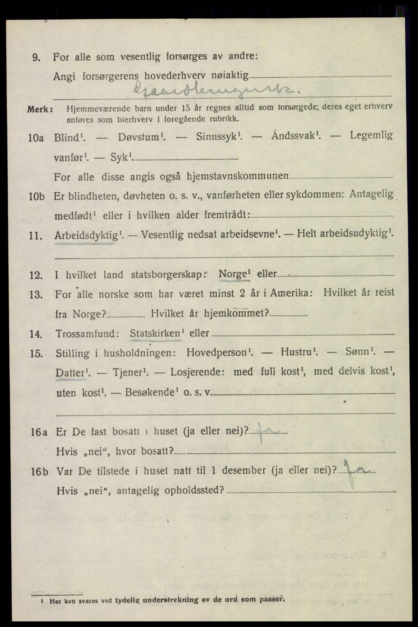 SAK, 1920 census for Sør-Audnedal, 1920, p. 6398