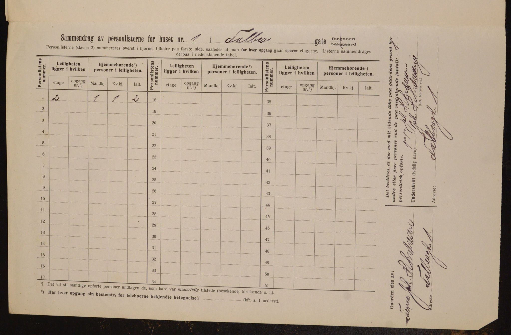 OBA, Municipal Census 1913 for Kristiania, 1913, p. 23289