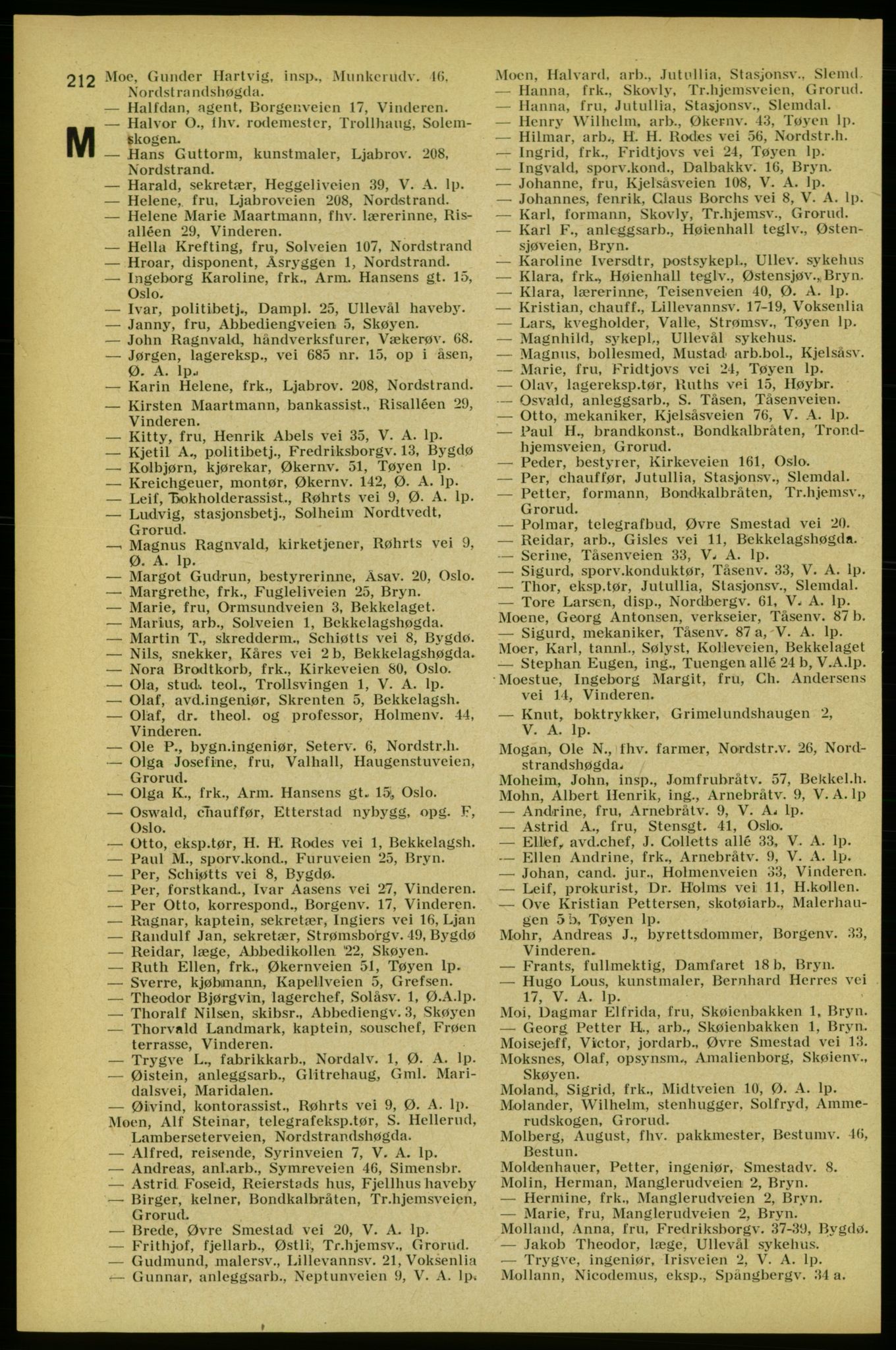 Aker adressebok/adressekalender, PUBL/001/A/005: Aker adressebok, 1934-1935, p. 212