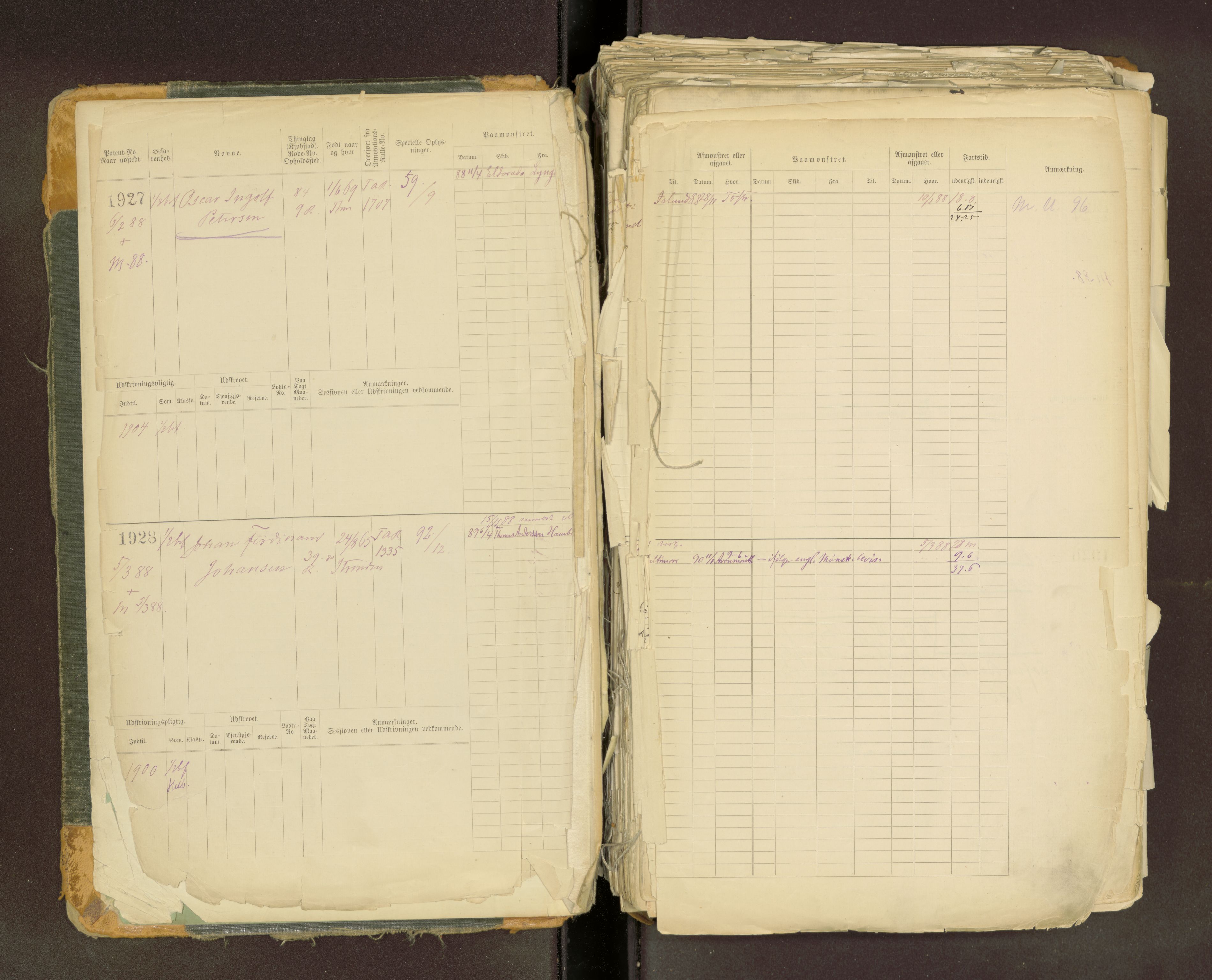 Trondheim sjømannskontor, AV/SAT-A-4709/2/1/1c/L0019: Sjøfartshovedrulle Patent1925-2880, 1888-1909